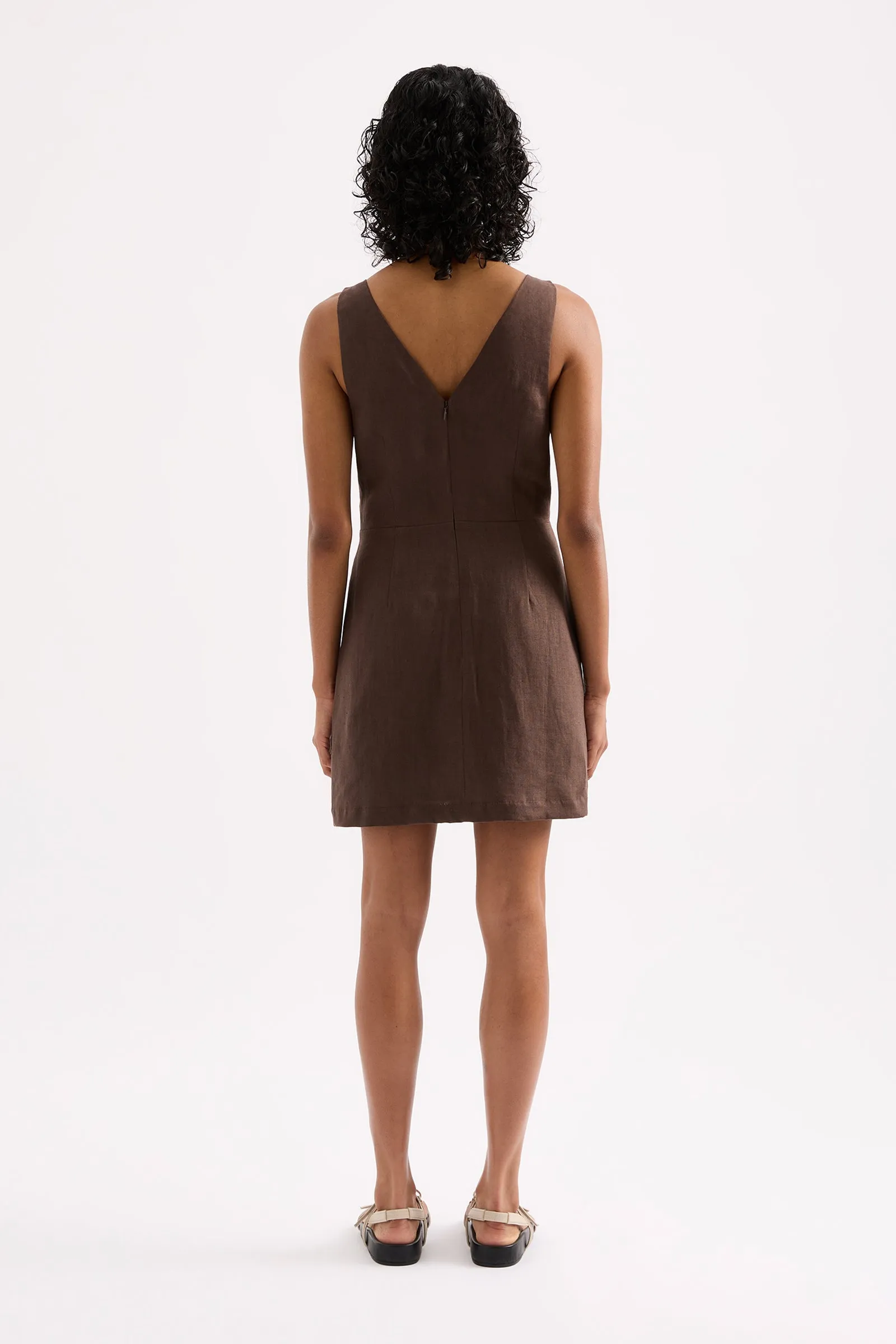BLAIR LINEN MINI DRESS sold by Nude Lucy product image thumbnail 3