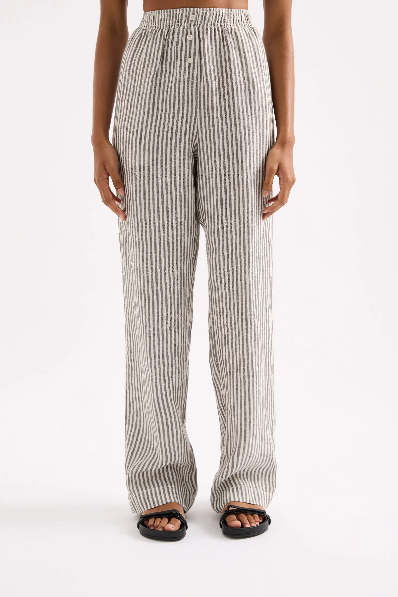 LOUNGE STRIPE LINEN PANT sold by Nude Lucy product image thumbnail 2