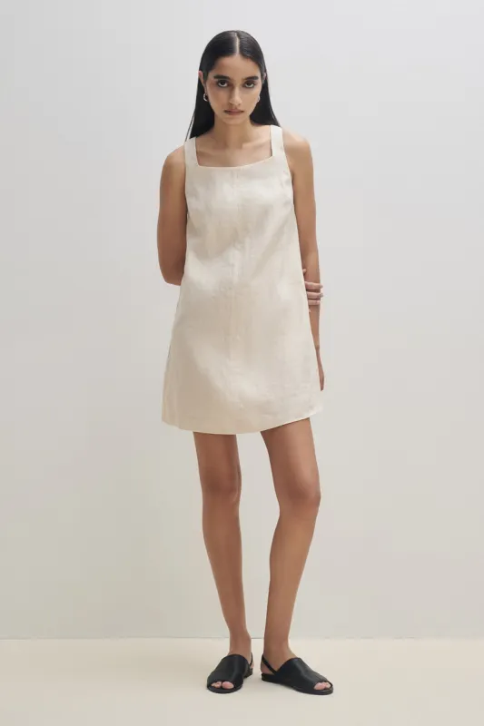 EDEN LINEN MINI DRESS sold by Nude Lucy