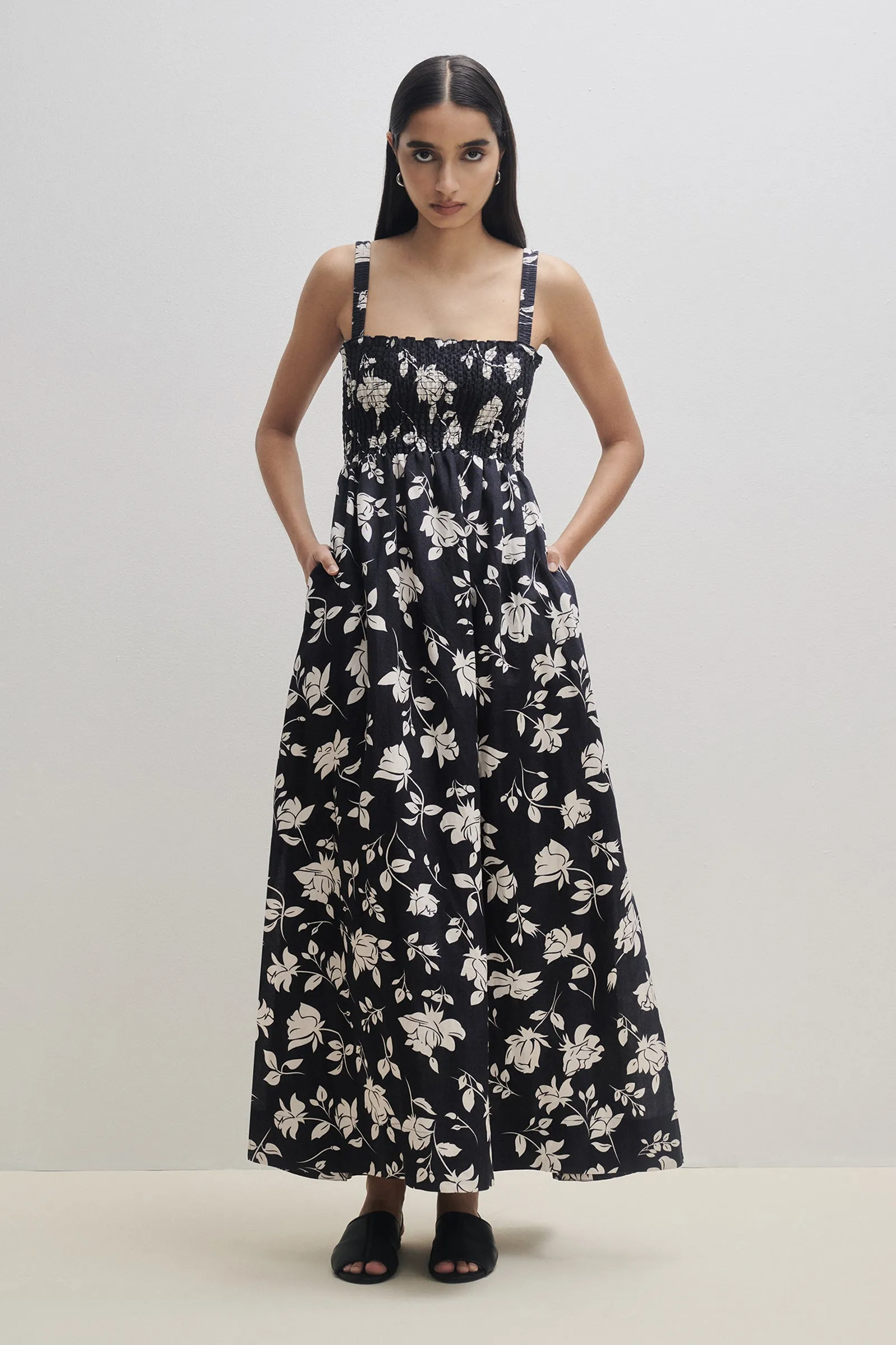 ALBA LINEN MAXI DRESS sold by Nude Lucy