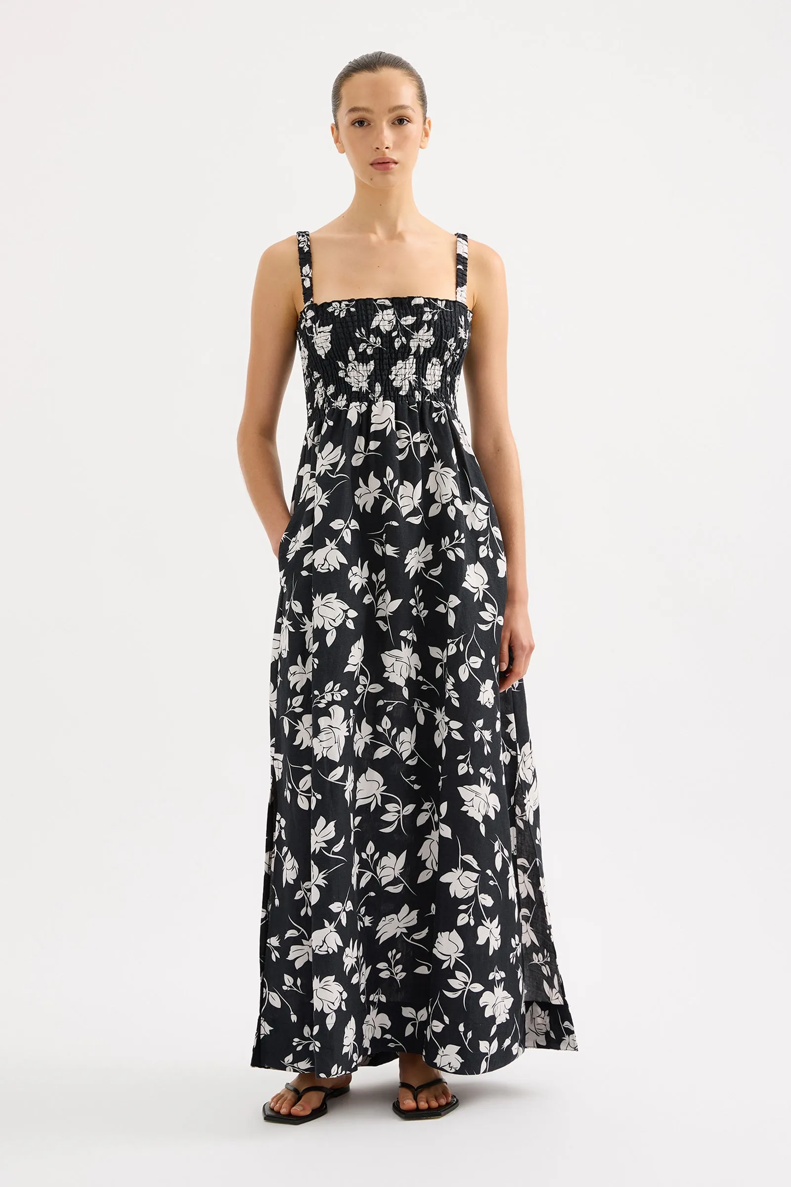 ALBA LINEN MAXI DRESS sold by Nude Lucy product image thumbnail 2