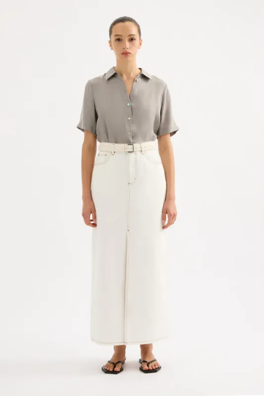 SIA DENIM MAXI SKIRT sold by Nude Lucy