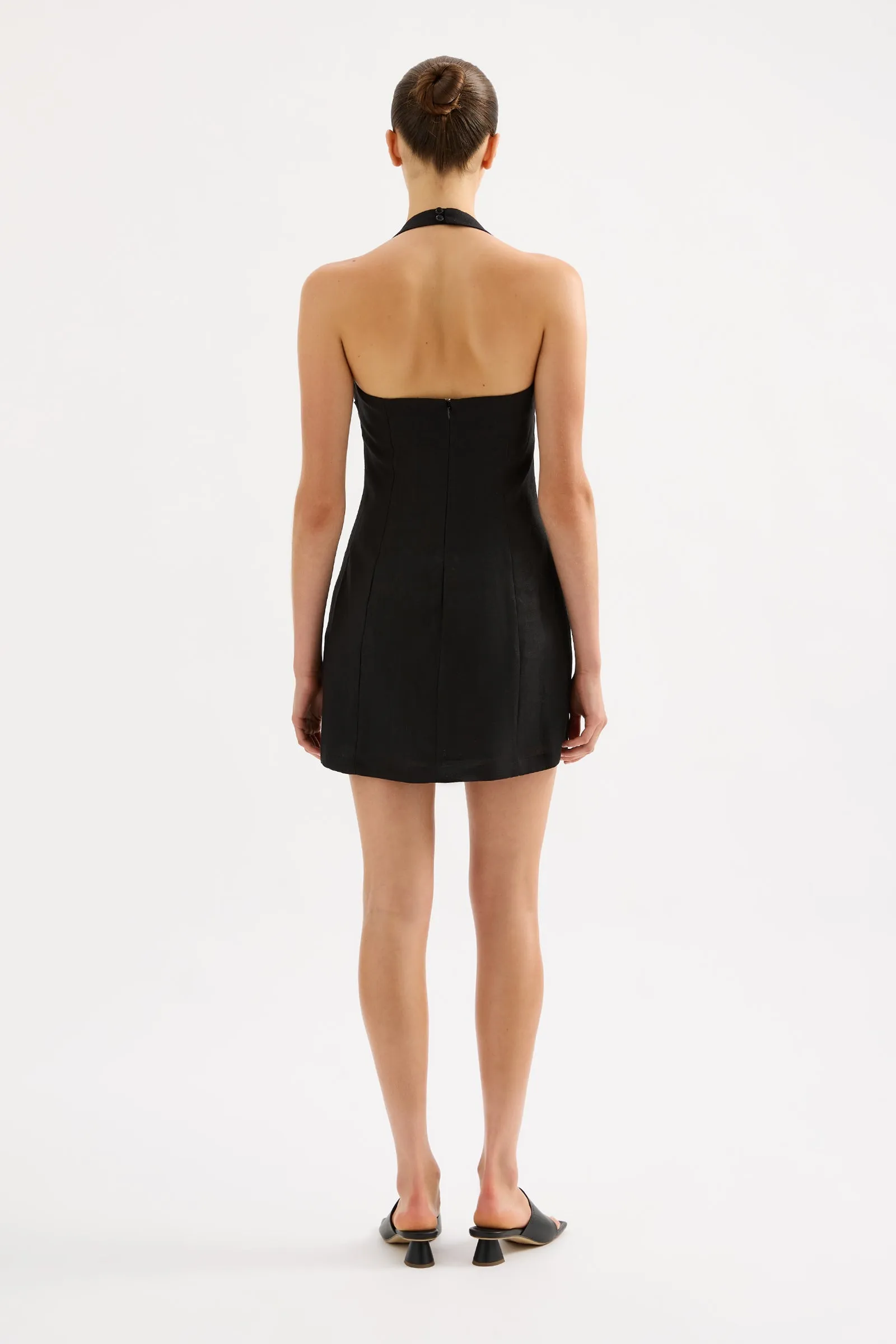 REYES LINEN MINI DRESS sold by Nude Lucy product image thumbnail 3