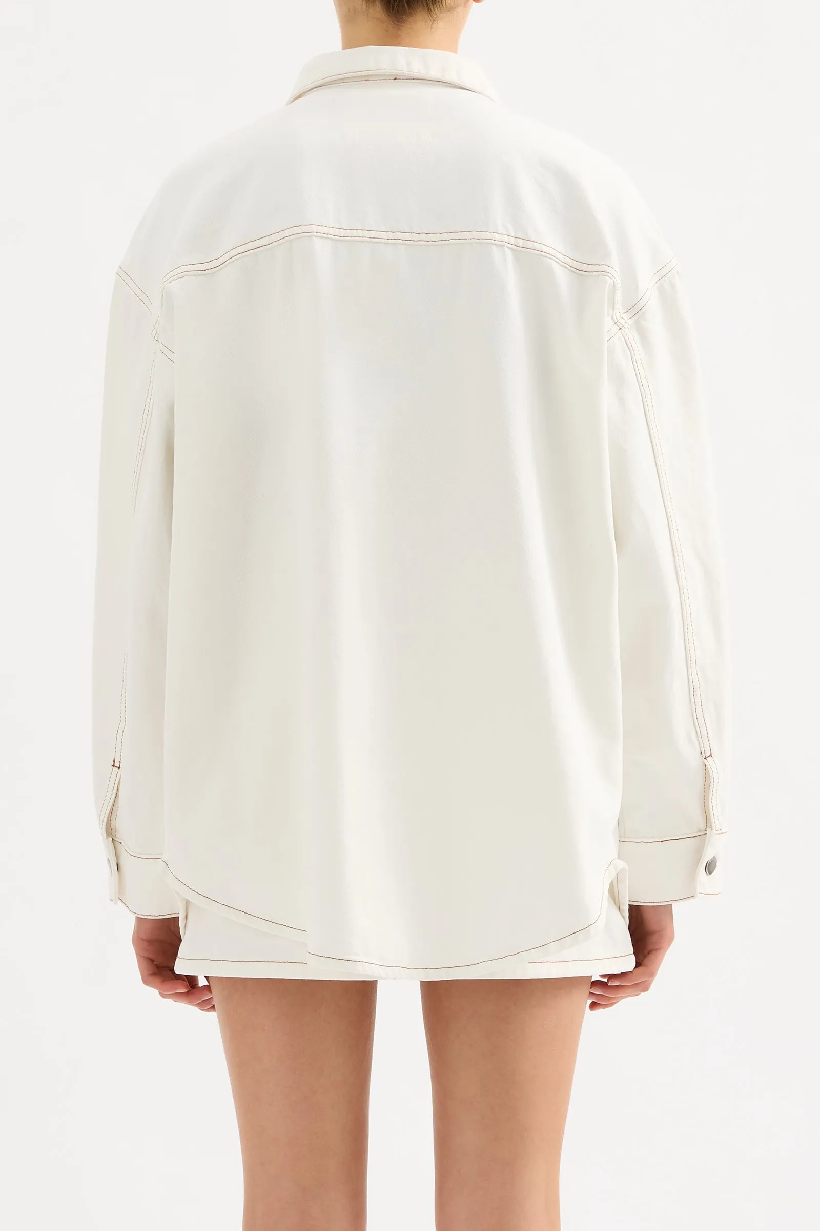 ORGANIC DENIM OVERSHIRT sold by Nude Lucy product image thumbnail 4