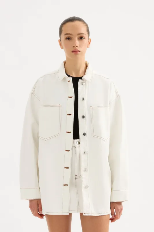 ORGANIC DENIM OVERSHIRT sold by Nude Lucy