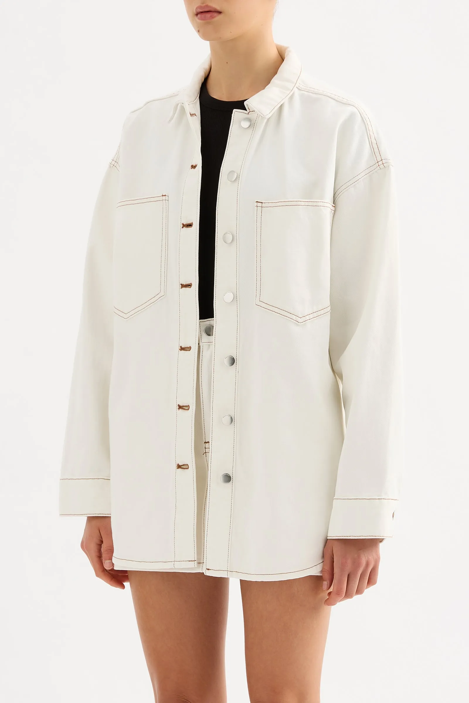 ORGANIC DENIM OVERSHIRT sold by Nude Lucy product image thumbnail 3