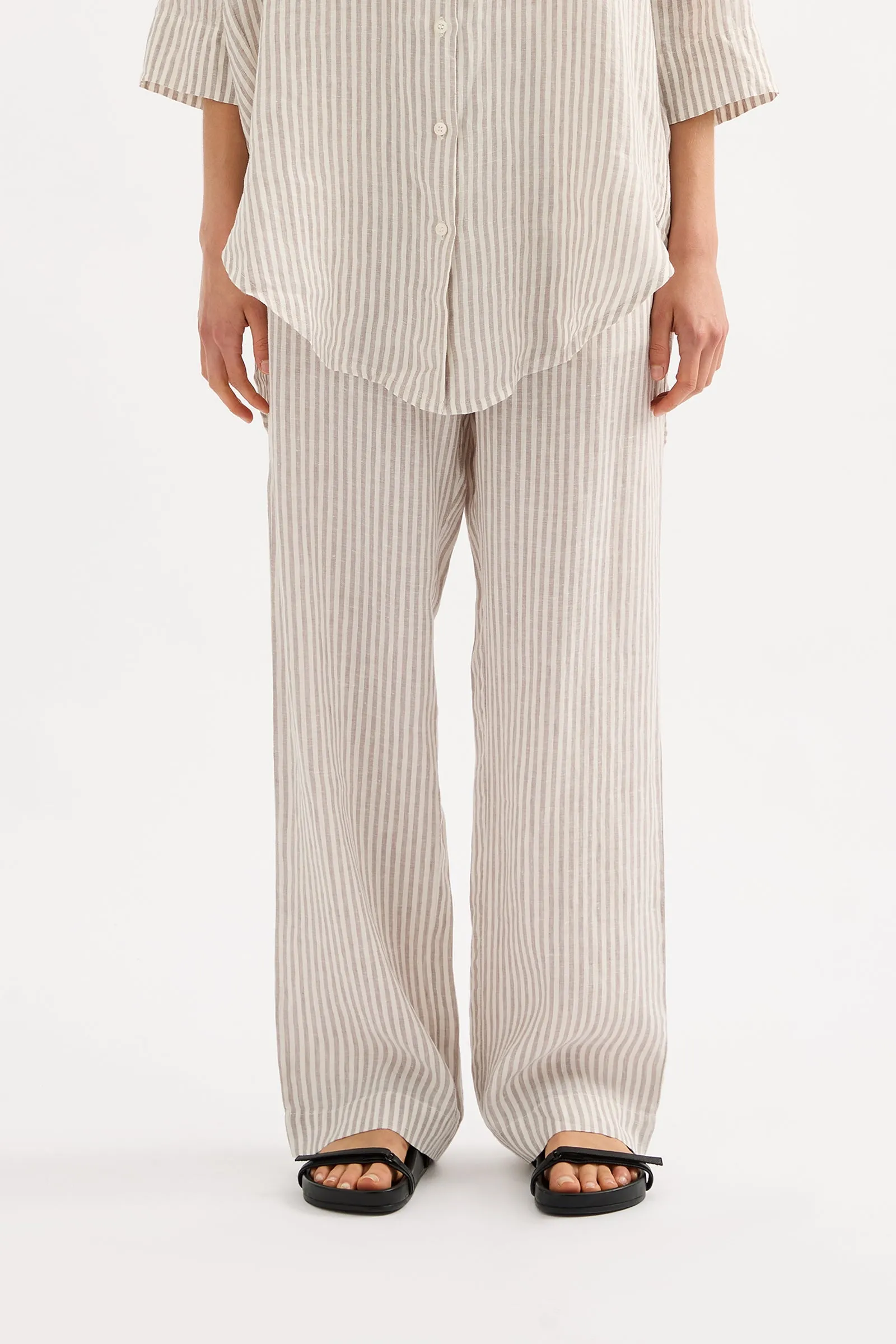 LOUNGE STRIPE LINEN PANT sold by Nude Lucy product image thumbnail 2