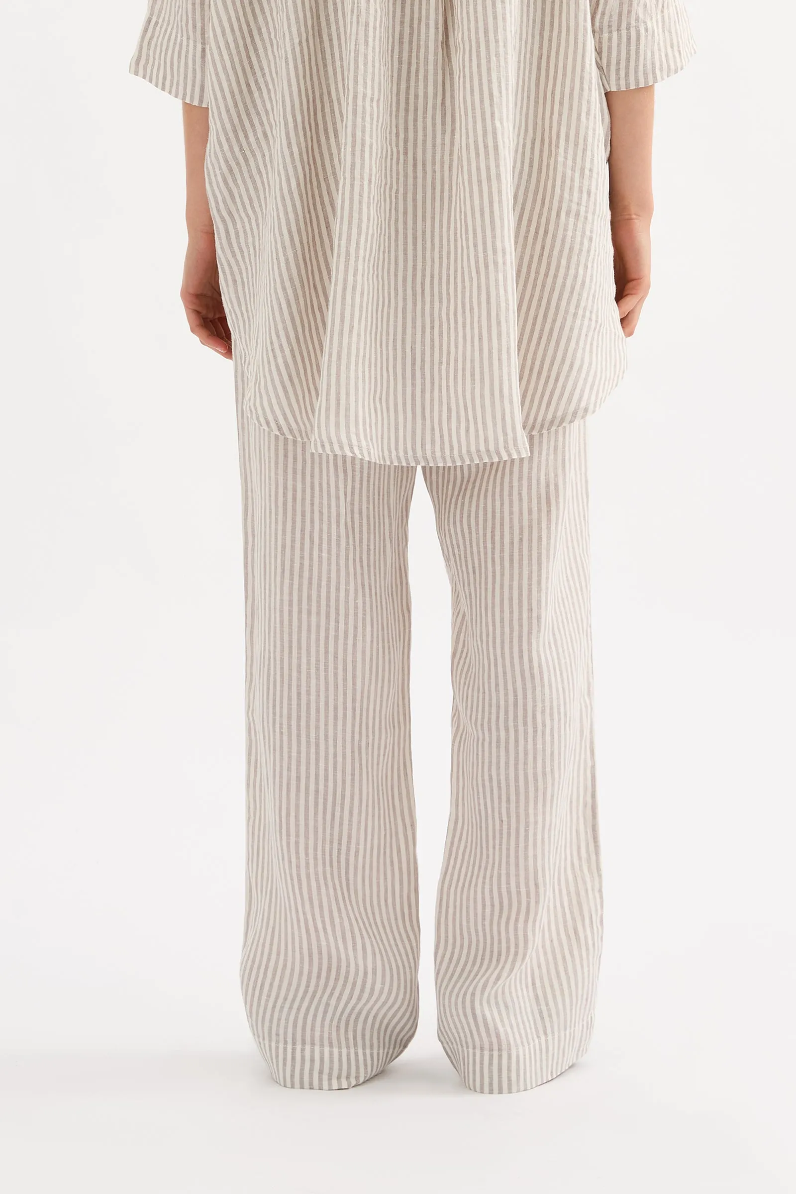LOUNGE STRIPE LINEN PANT sold by Nude Lucy product image thumbnail 3