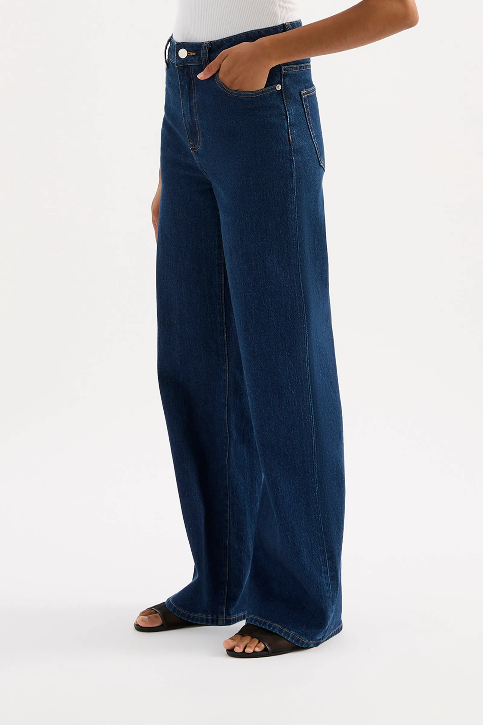 ORGANIC STRETCH WIDE LEG JEAN sold by Nude Lucy product image thumbnail 3