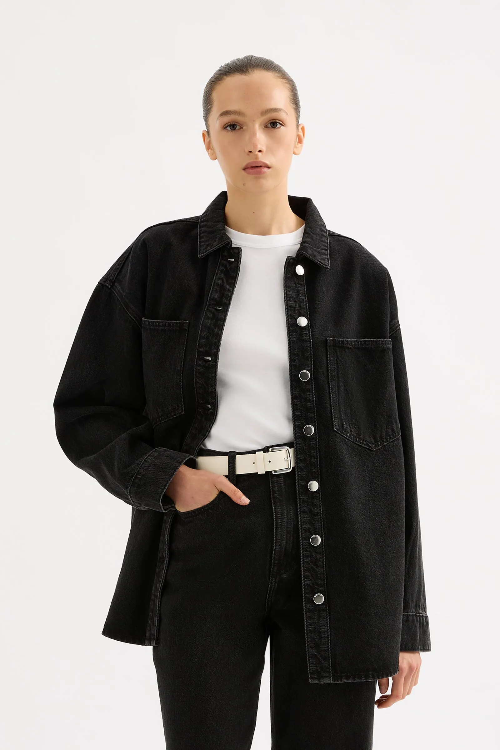 ORGANIC DENIM OVERSHIRT sold by Nude Lucy