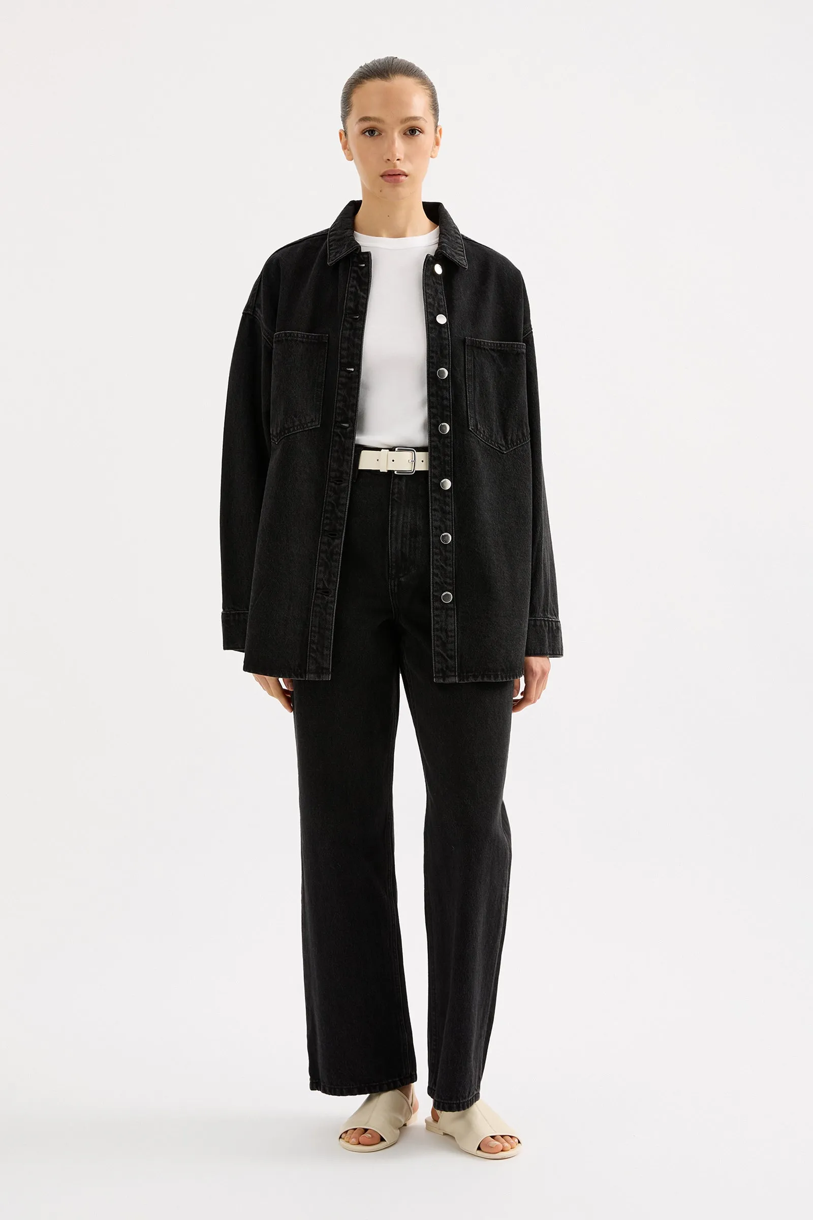 ORGANIC DENIM OVERSHIRT sold by Nude Lucy product image thumbnail 5