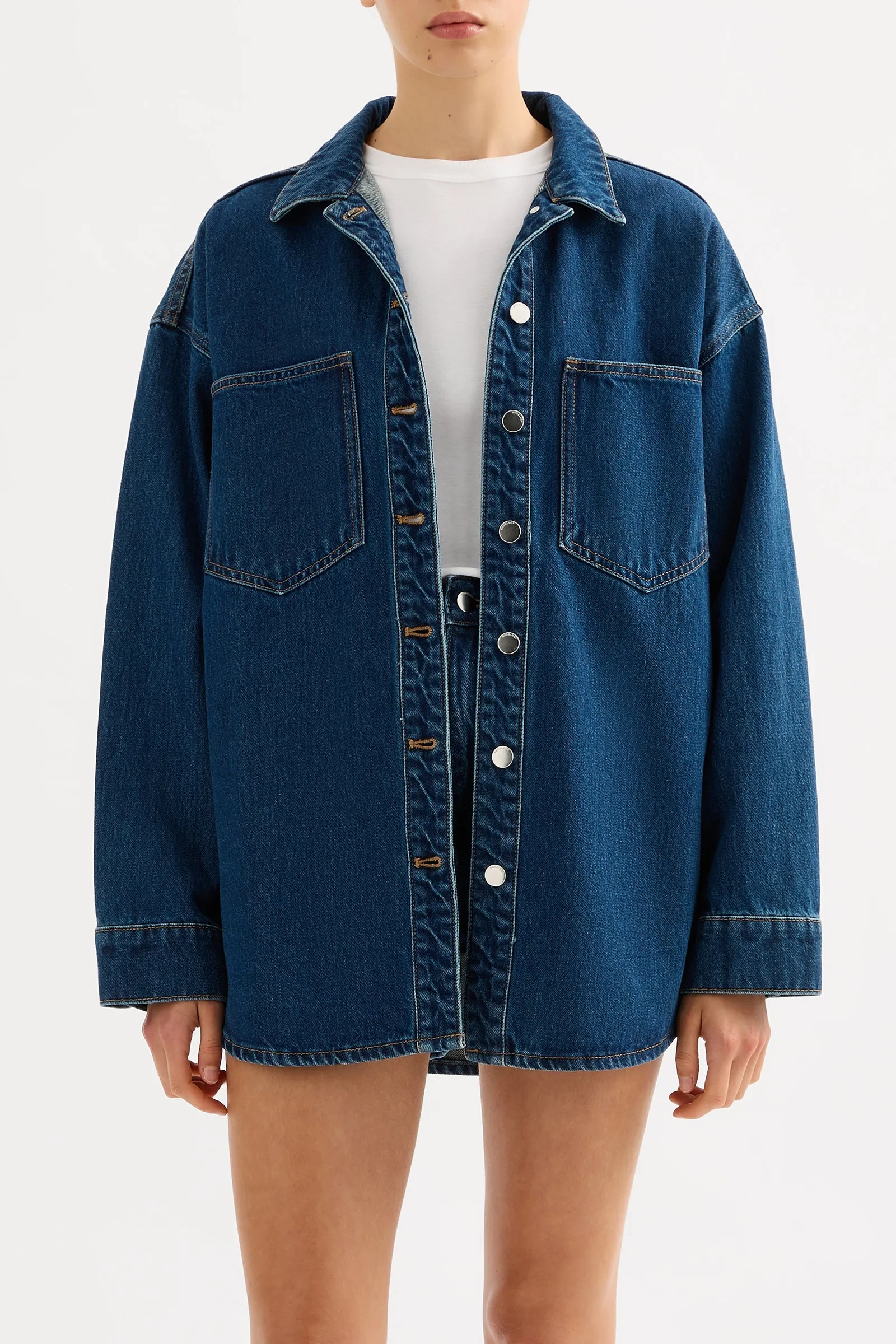 ORGANIC DENIM OVERSHIRT sold by Nude Lucy product image thumbnail 2