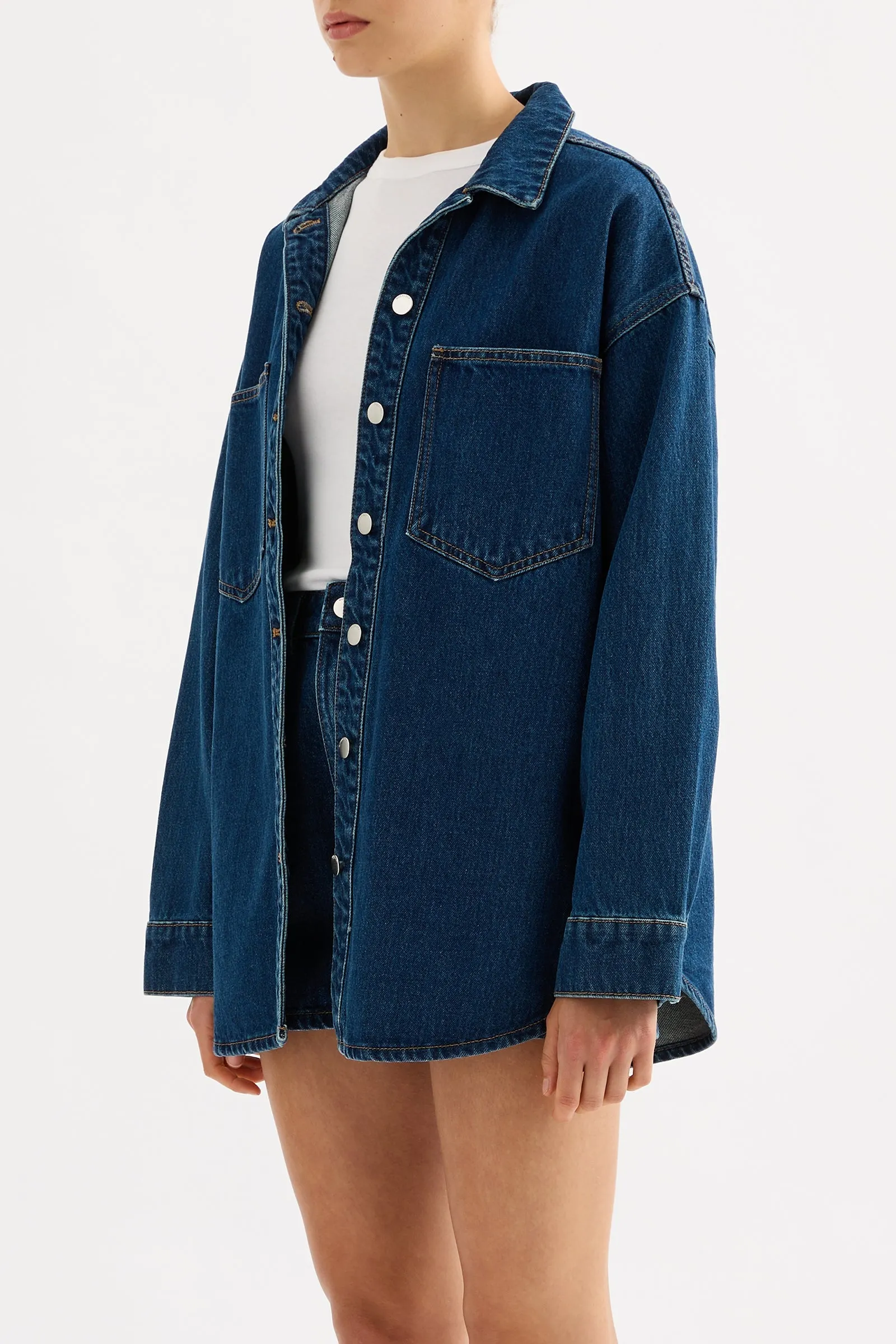 ORGANIC DENIM OVERSHIRT sold by Nude Lucy product image thumbnail 3