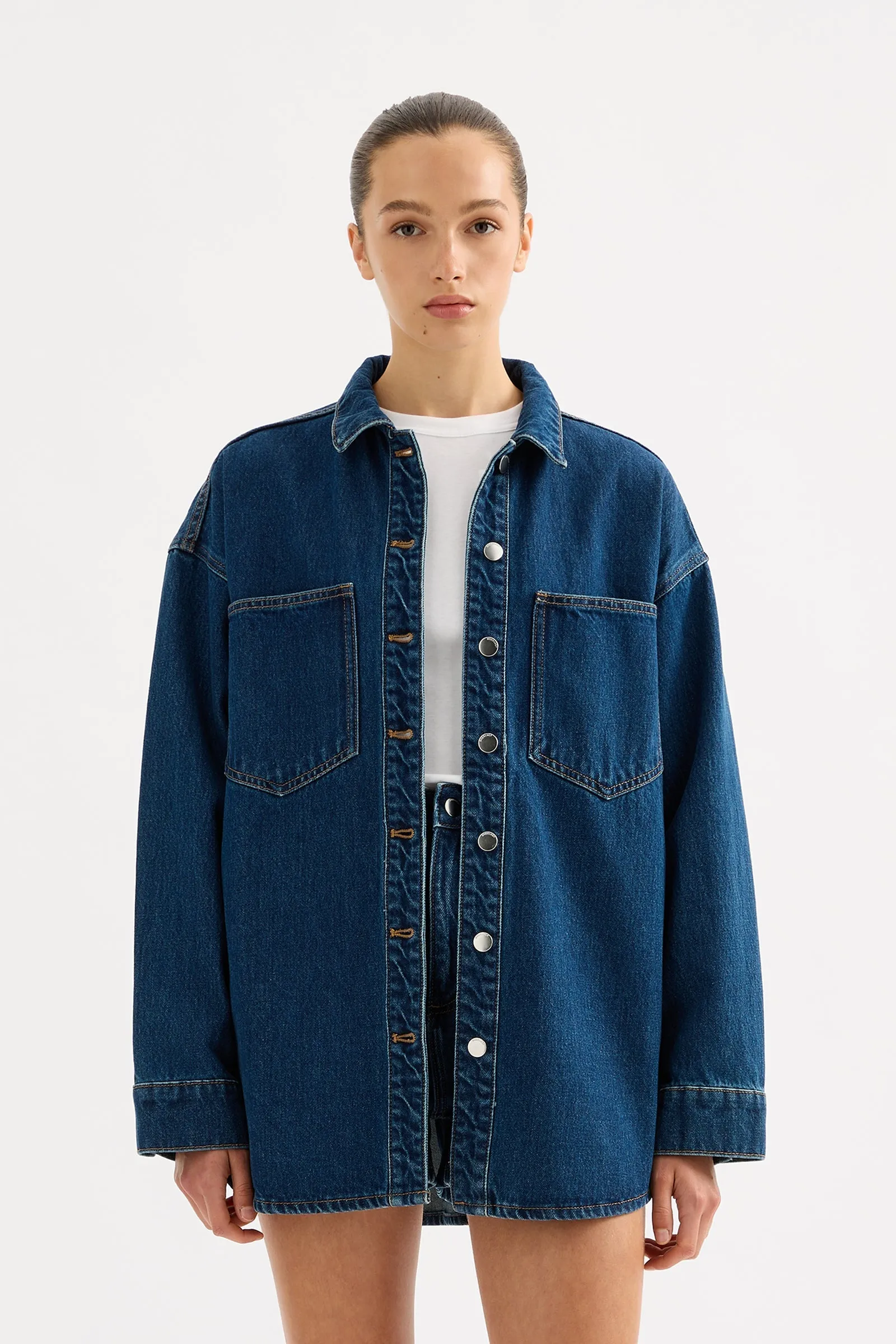 ORGANIC DENIM OVERSHIRT sold by Nude Lucy
