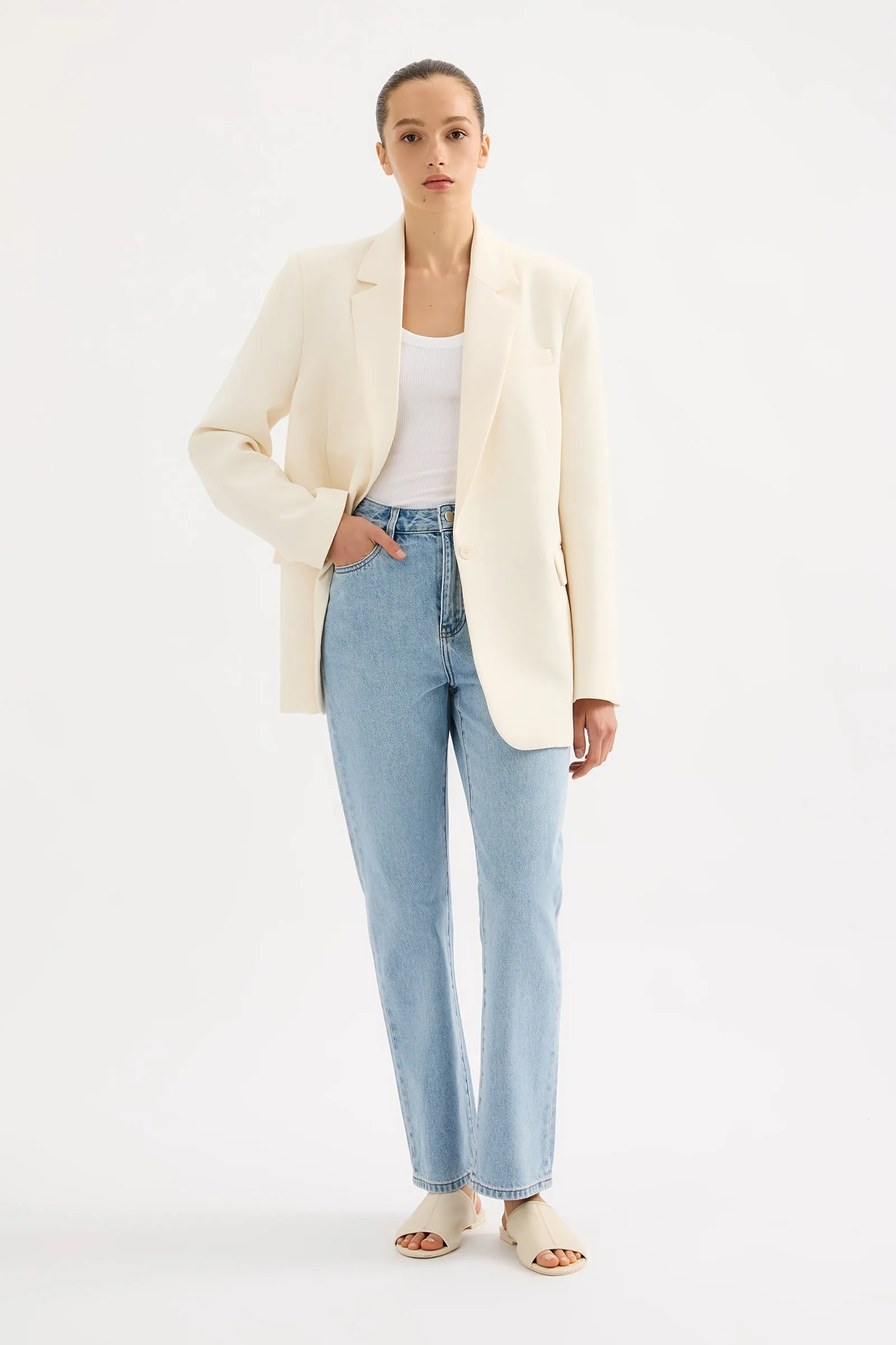 ORGANIC STRAIGHT LEG JEAN sold by Nude Lucy