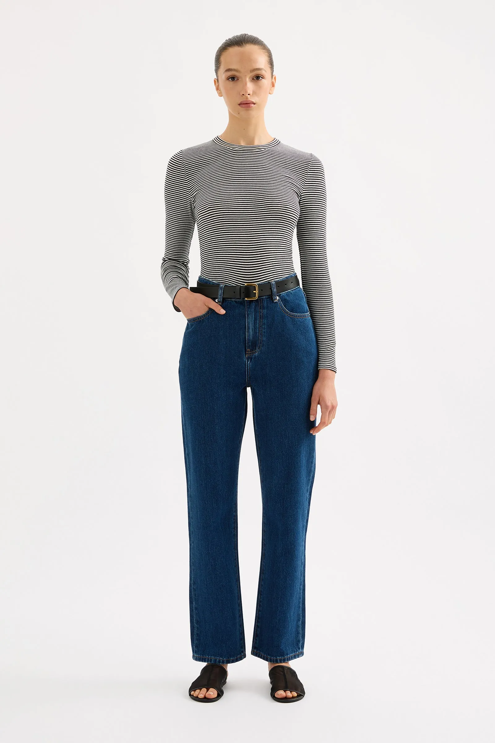 ORGANIC STRAIGHT LEG JEAN sold by Nude Lucy