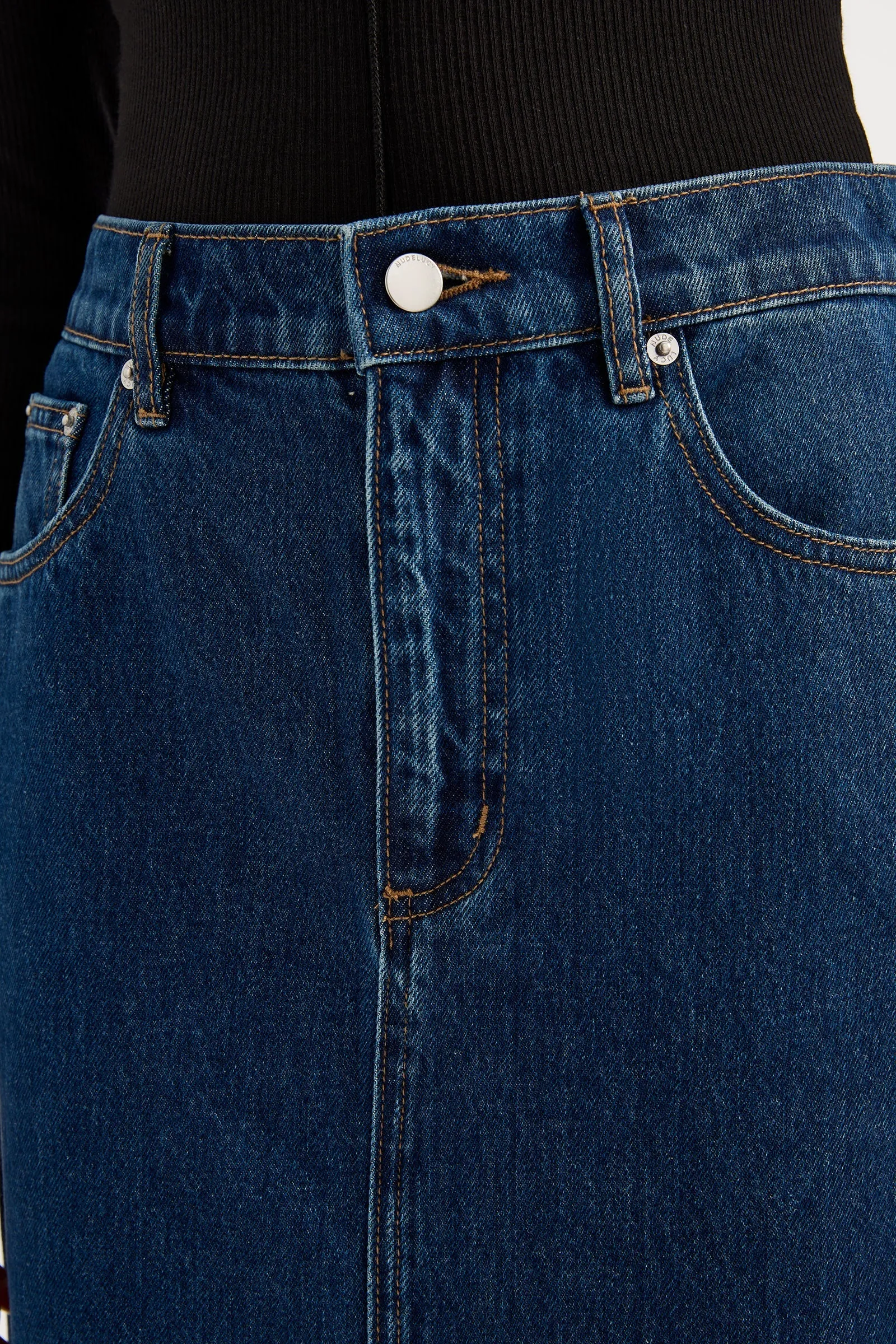 SIA DENIM MAXI SKIRT sold by Nude Lucy product image thumbnail 5