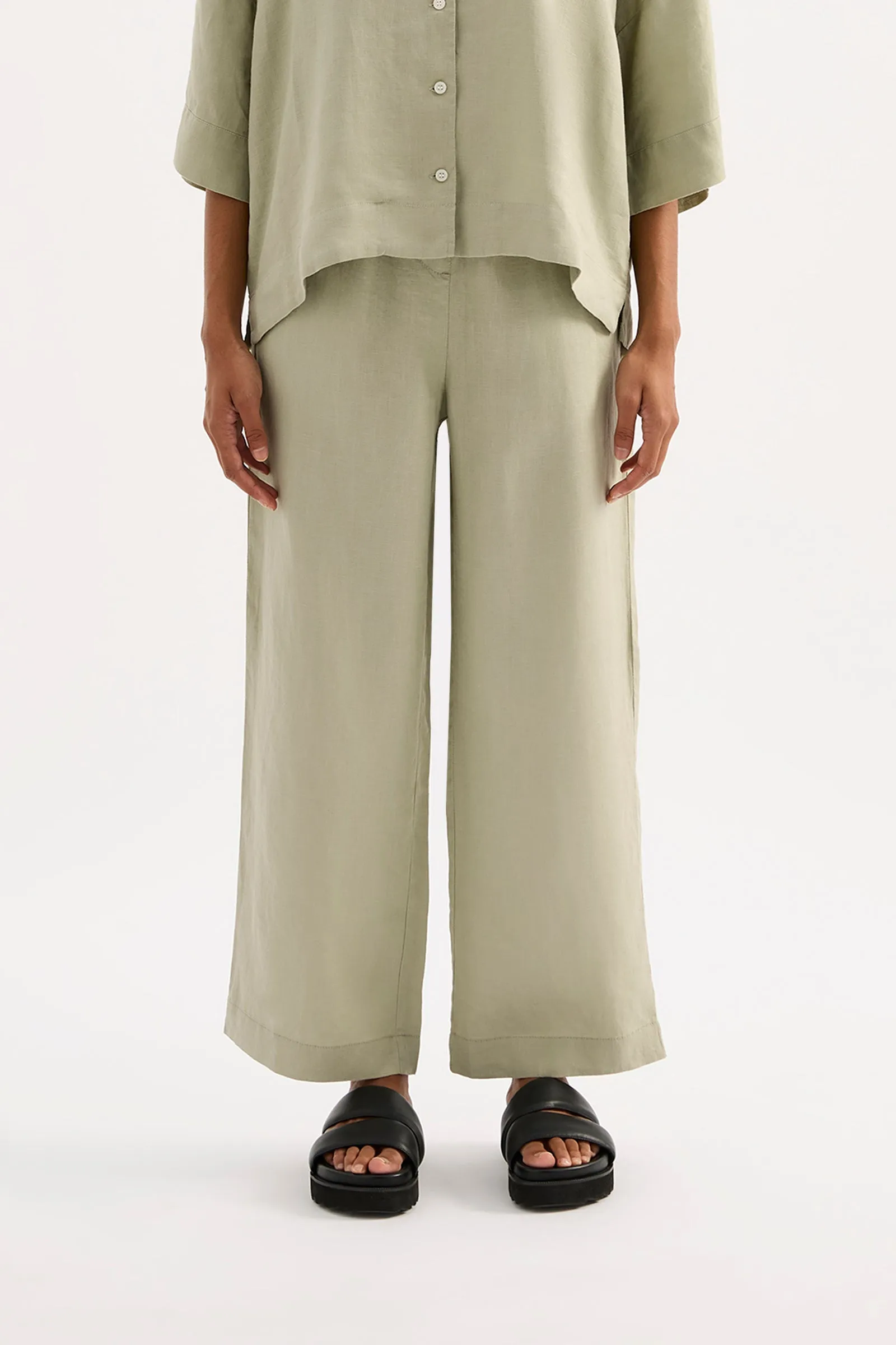 LOUNGE LINEN CROP PANT sold by Nude Lucy product image thumbnail 2