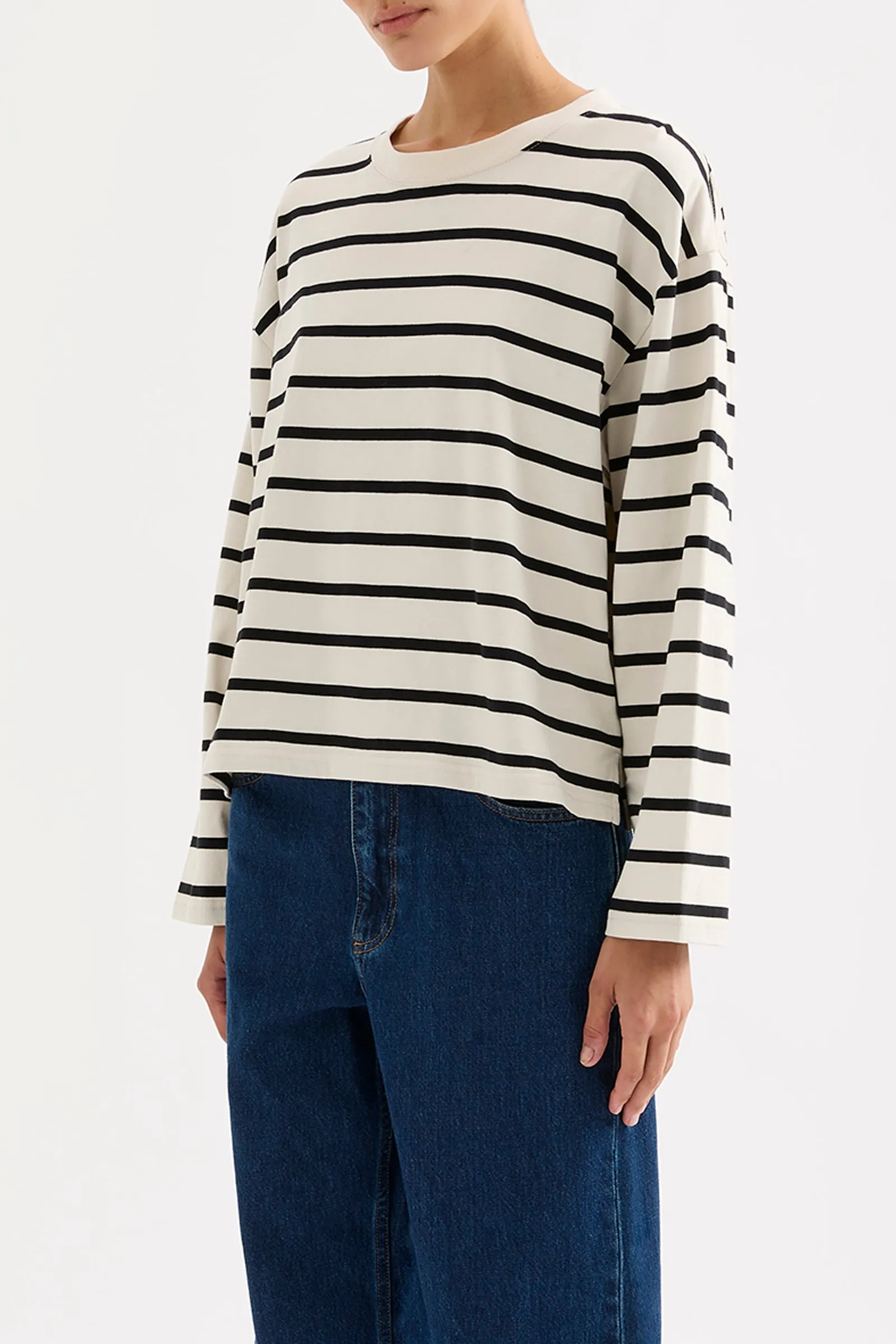 VAL STRIPE LS TEE sold by Nude Lucy product image thumbnail 3