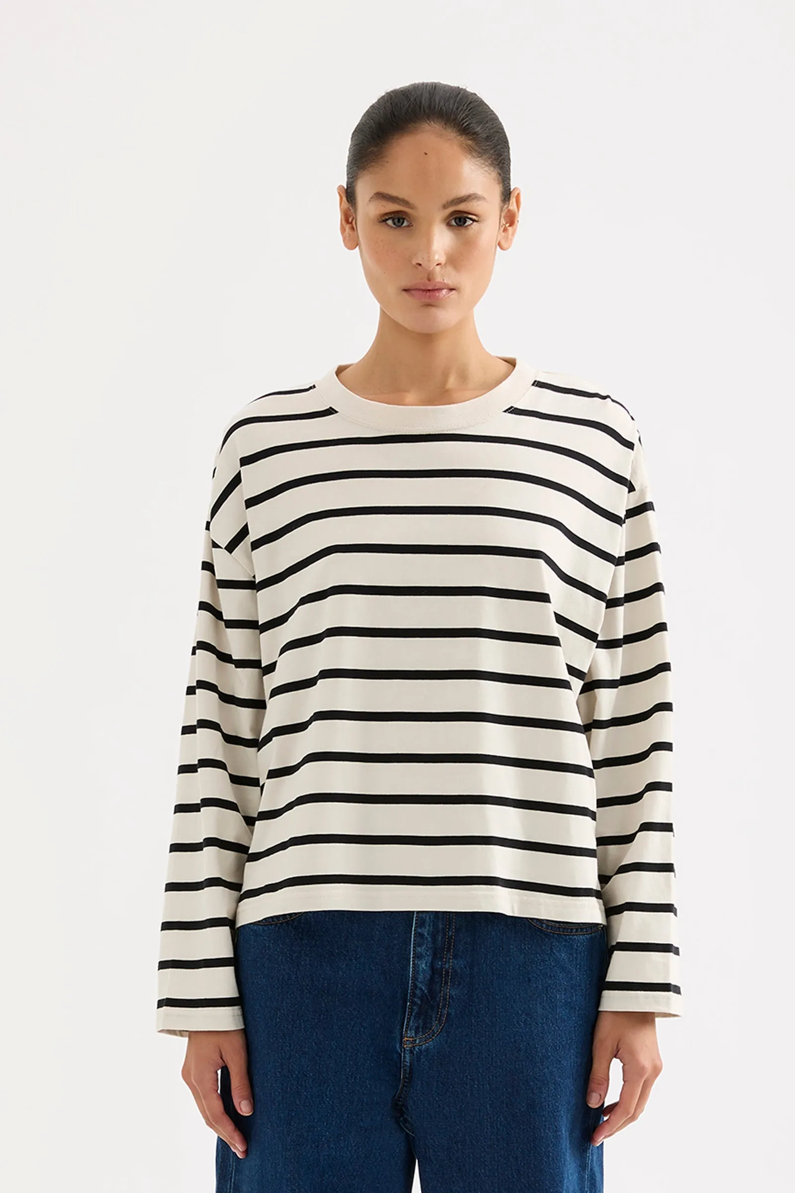 VAL STRIPE LS TEE sold by Nude Lucy product image thumbnail 5