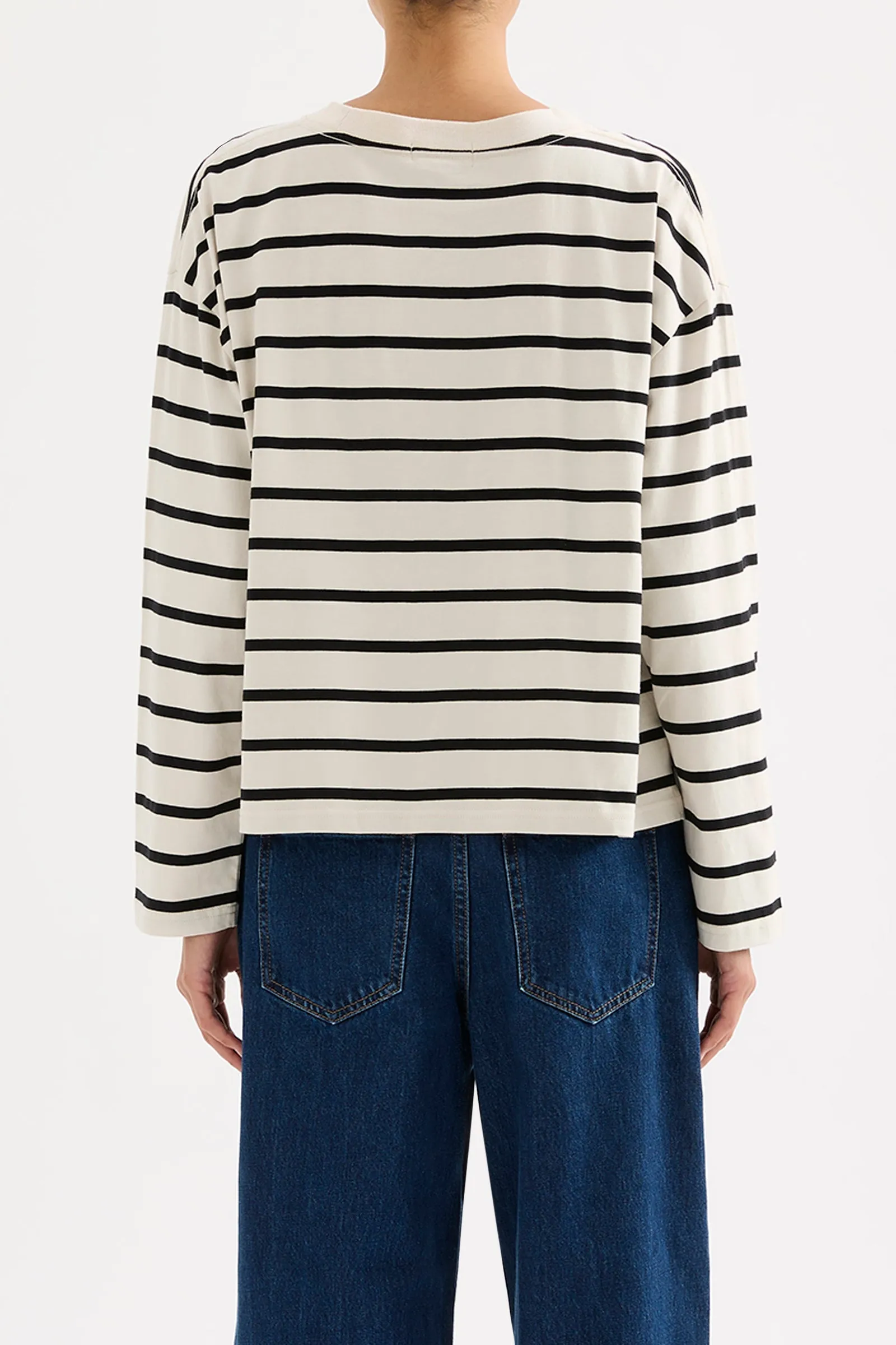 VAL STRIPE LS TEE sold by Nude Lucy product image thumbnail 4