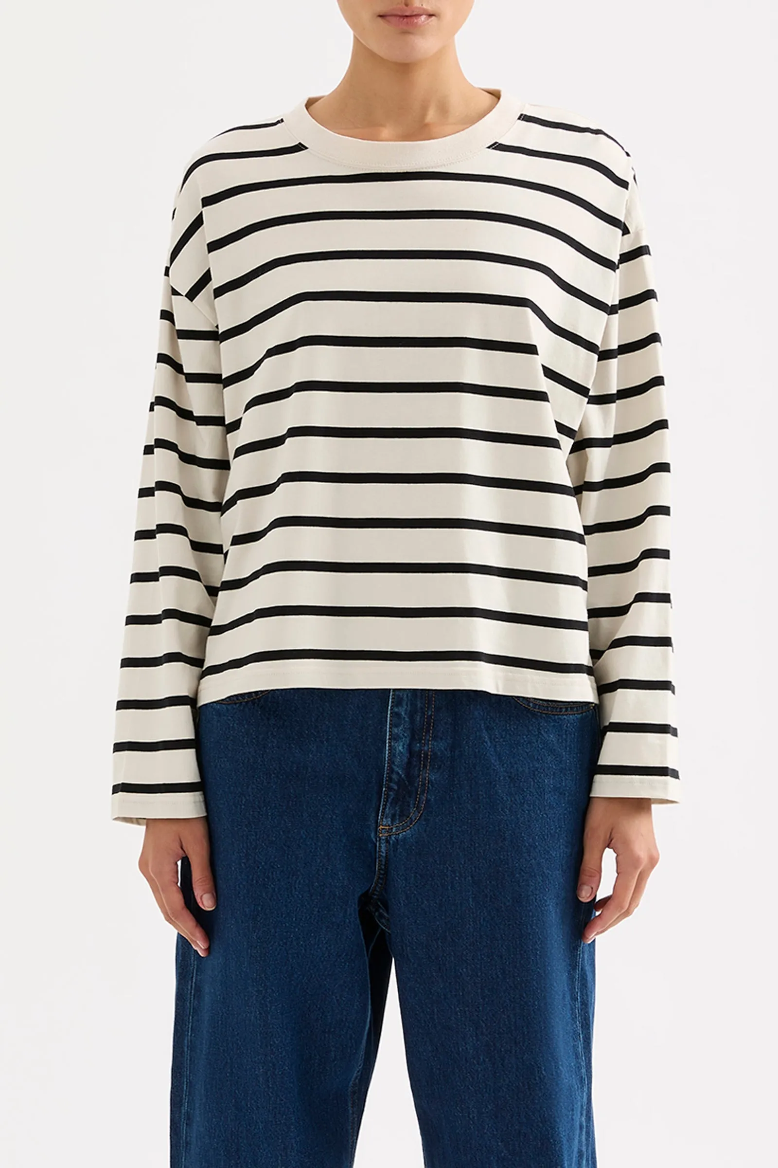 VAL STRIPE LS TEE sold by Nude Lucy product image thumbnail 2