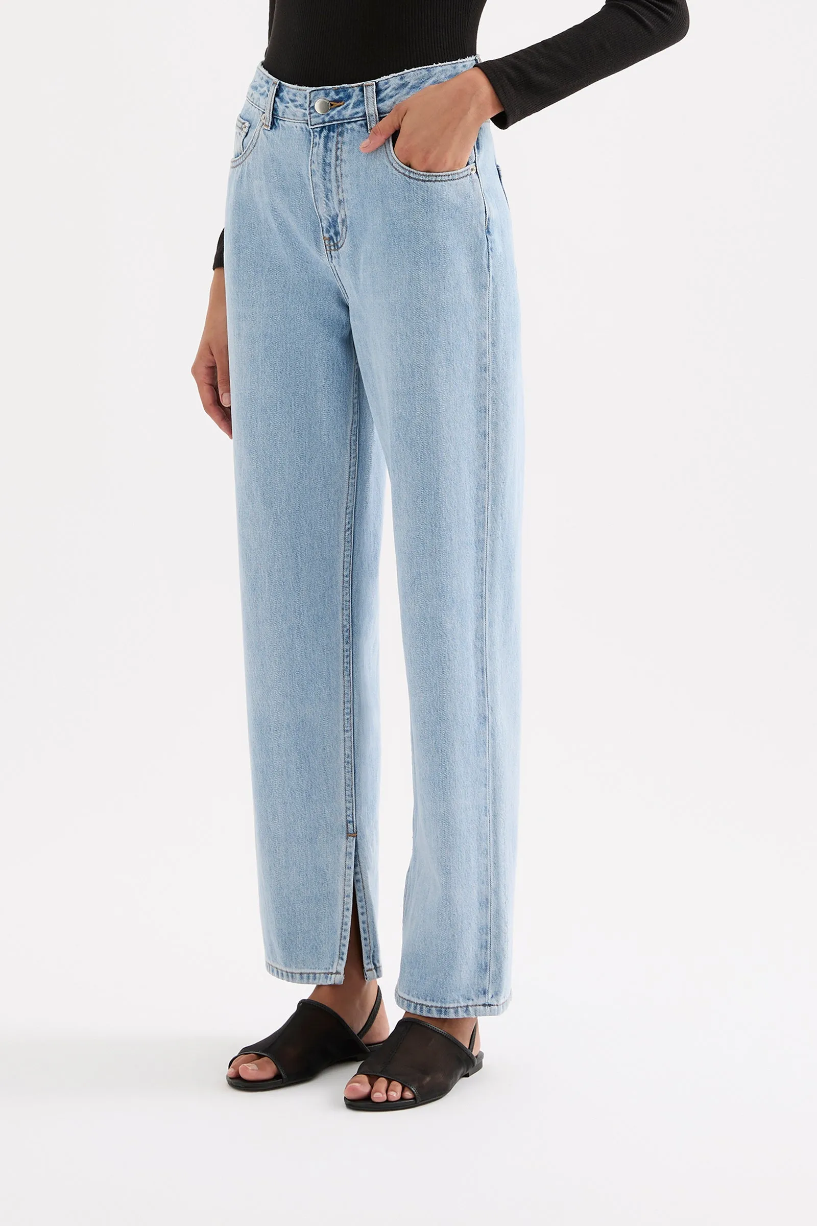 ORGANIC SPLIT HEM JEAN sold by Nude Lucy product image thumbnail 3