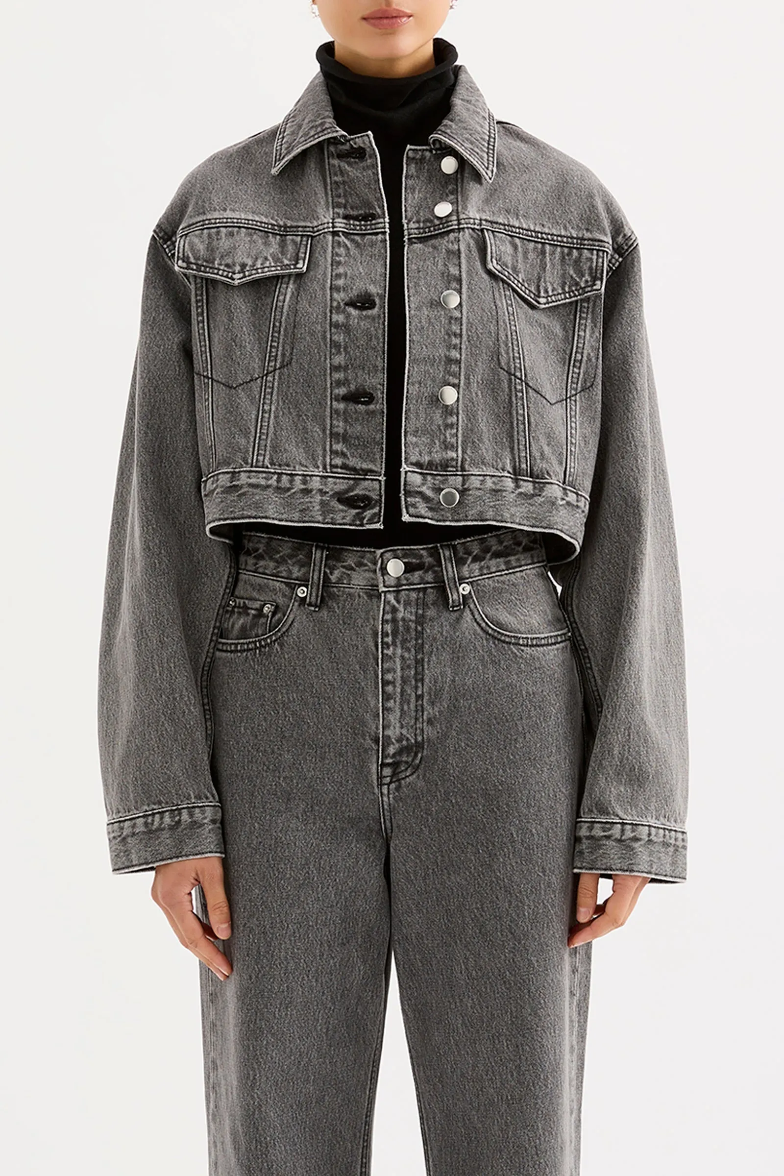 ORGANIC DENIM CROP JACKET sold by Nude Lucy product image thumbnail 2