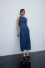 IDA DENIM MAXI DRESS sold by Nude Lucy