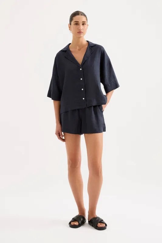 LOUNGE LINEN SHIRT sold by Nude Lucy