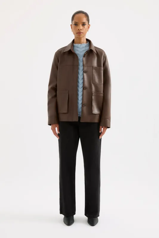 TELSEY FAUX LEATHER JACKET sold by Nude Lucy