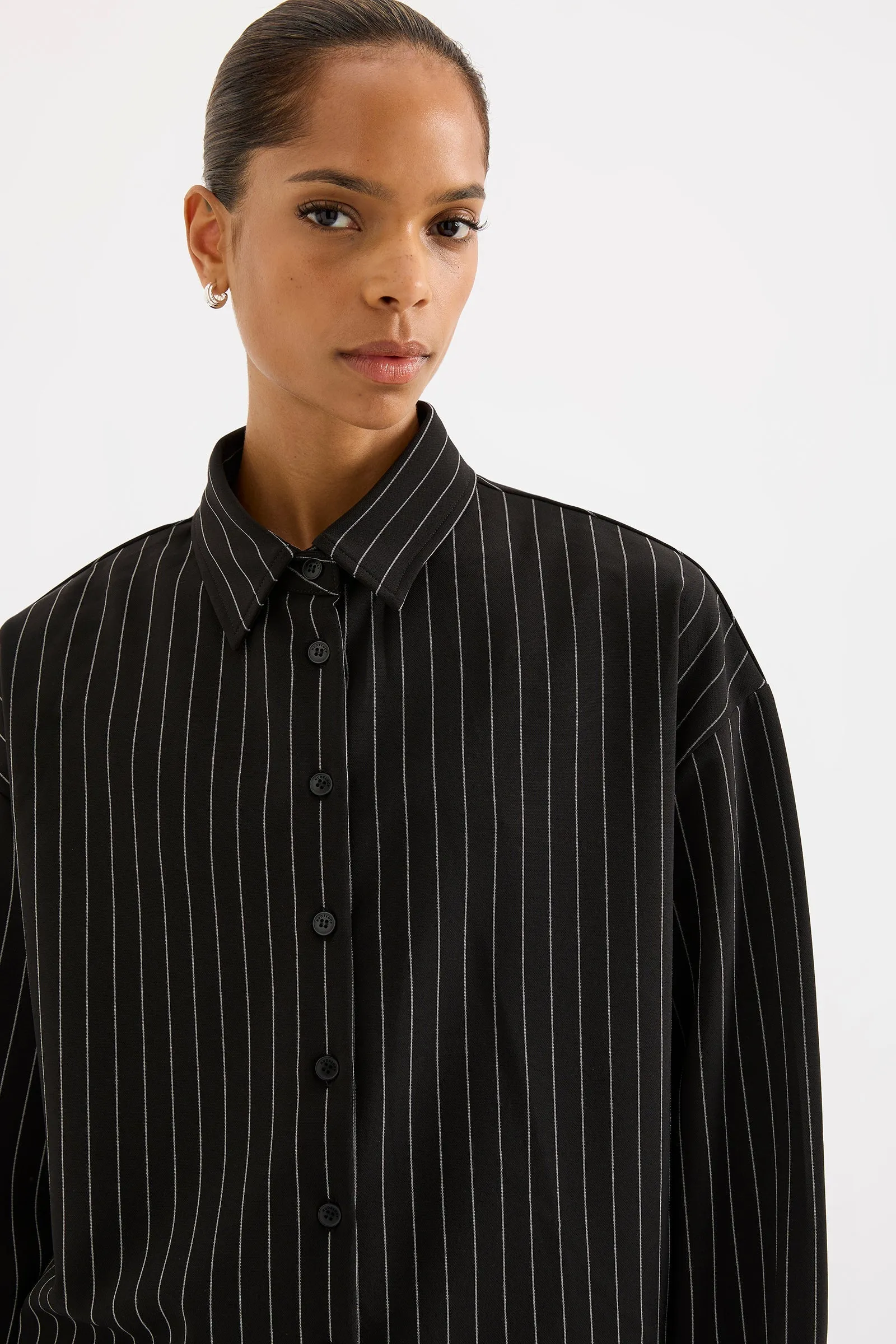 MAEVE PINSTRIPE SHIRT sold by Nude Lucy product image thumbnail 5