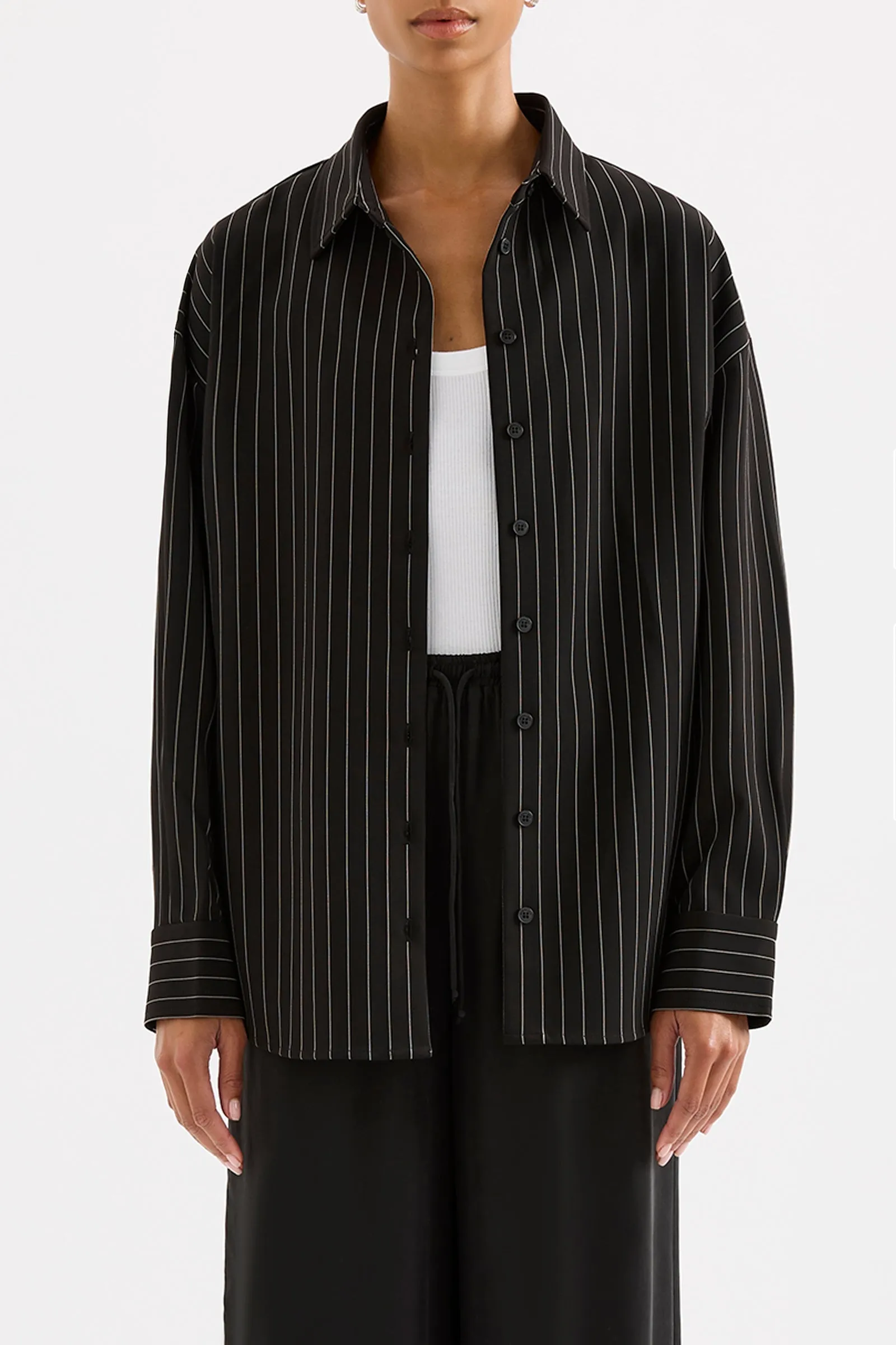 MAEVE PINSTRIPE SHIRT sold by Nude Lucy product image thumbnail 2