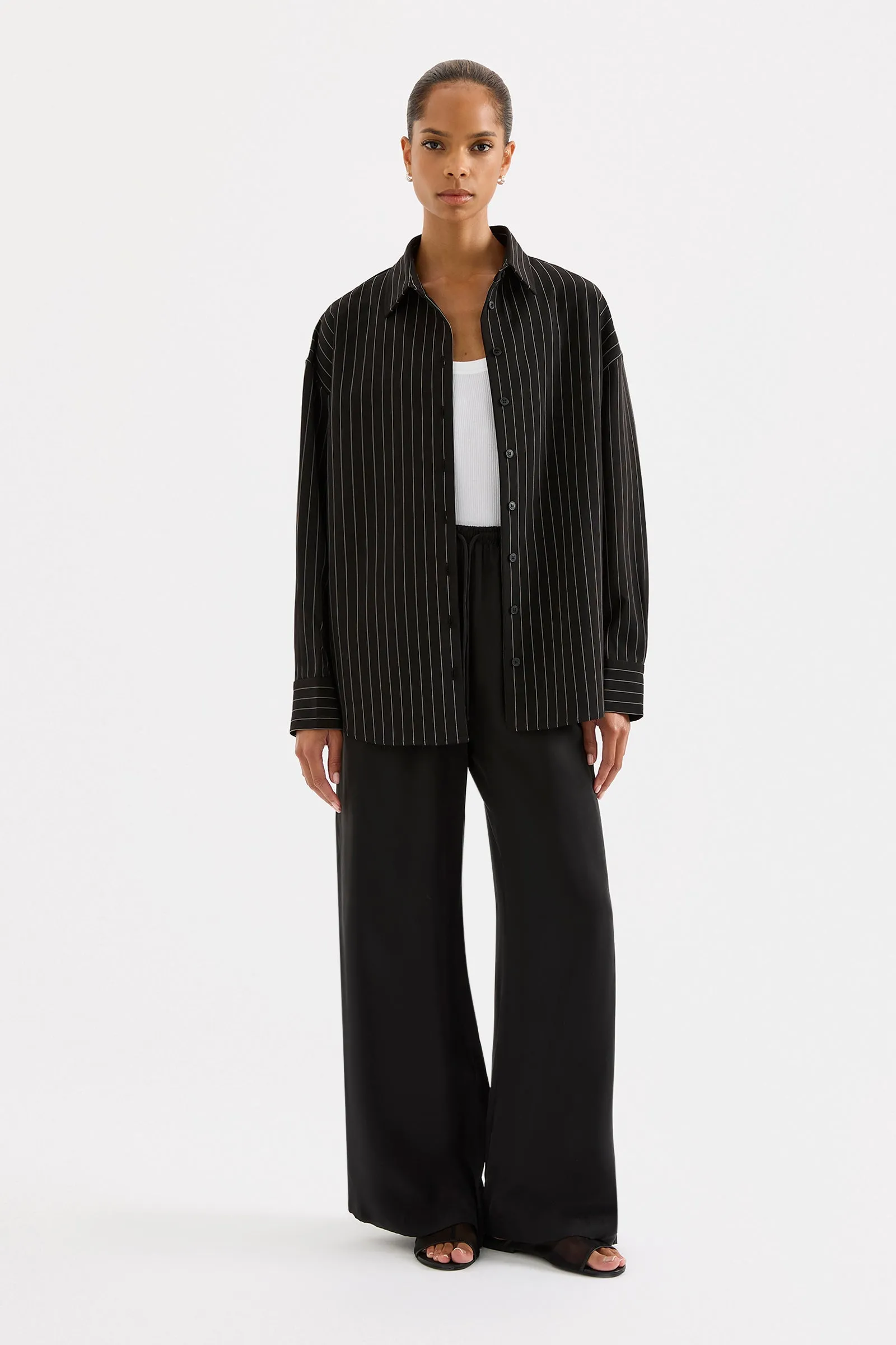 MAEVE PINSTRIPE SHIRT sold by Nude Lucy