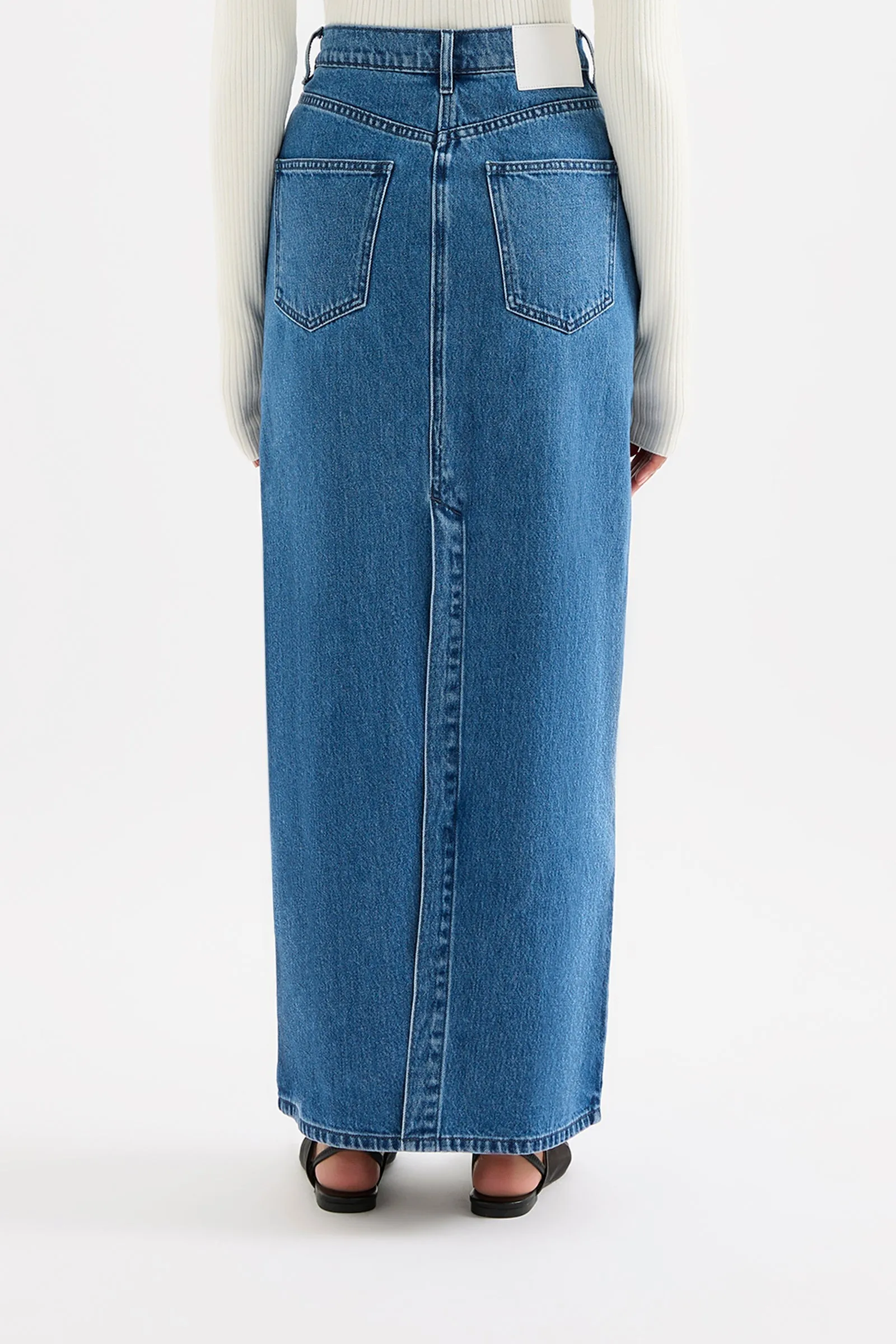 ORGANIC DENIM MAXI SKIRT sold by Nude Lucy product image thumbnail 4