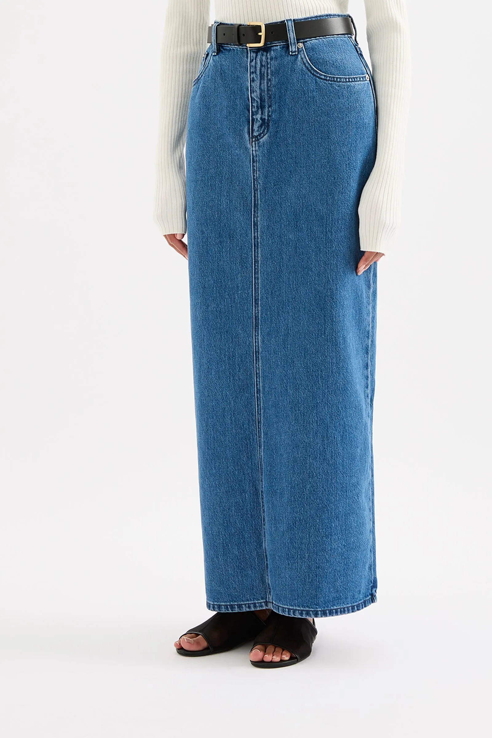 ORGANIC DENIM MAXI SKIRT sold by Nude Lucy product image thumbnail 3