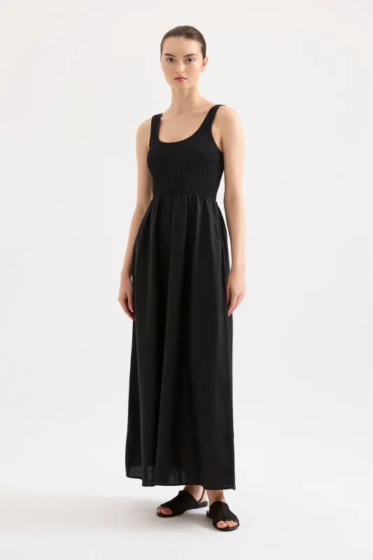 ELIO LINEN MAXI DRESS sold by Nude Lucy