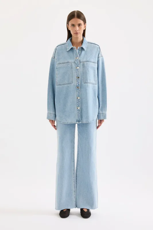 SHEEBA DENIM OVERSHIRT sold by Nude Lucy