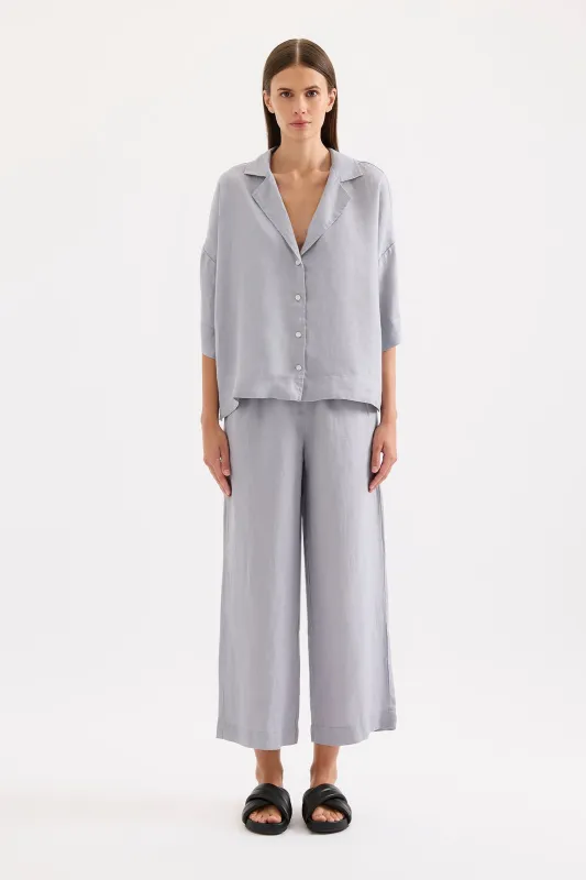 LOUNGE LINEN CROP PANT sold by Nude Lucy