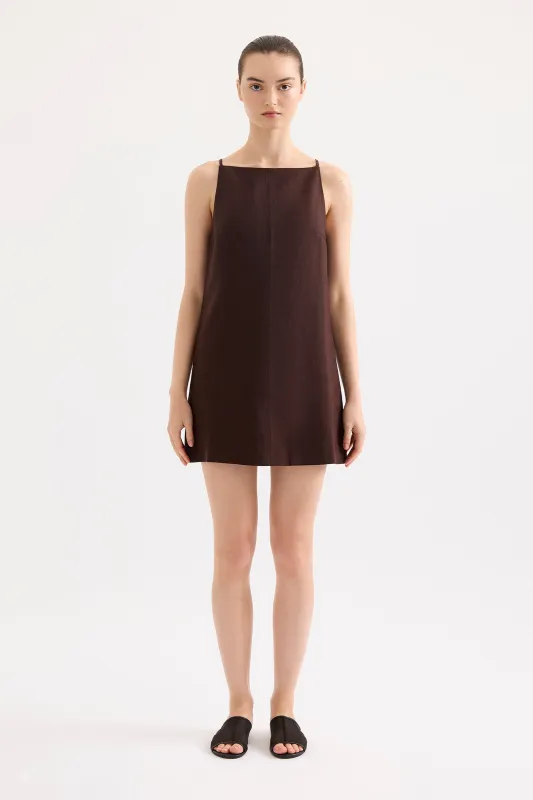 MIA LINEN MINI DRESS sold by Nude Lucy