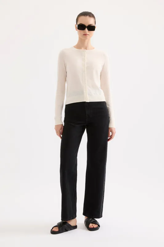 LOUIE LINEN BLEND CARDIGAN sold by Nude Lucy