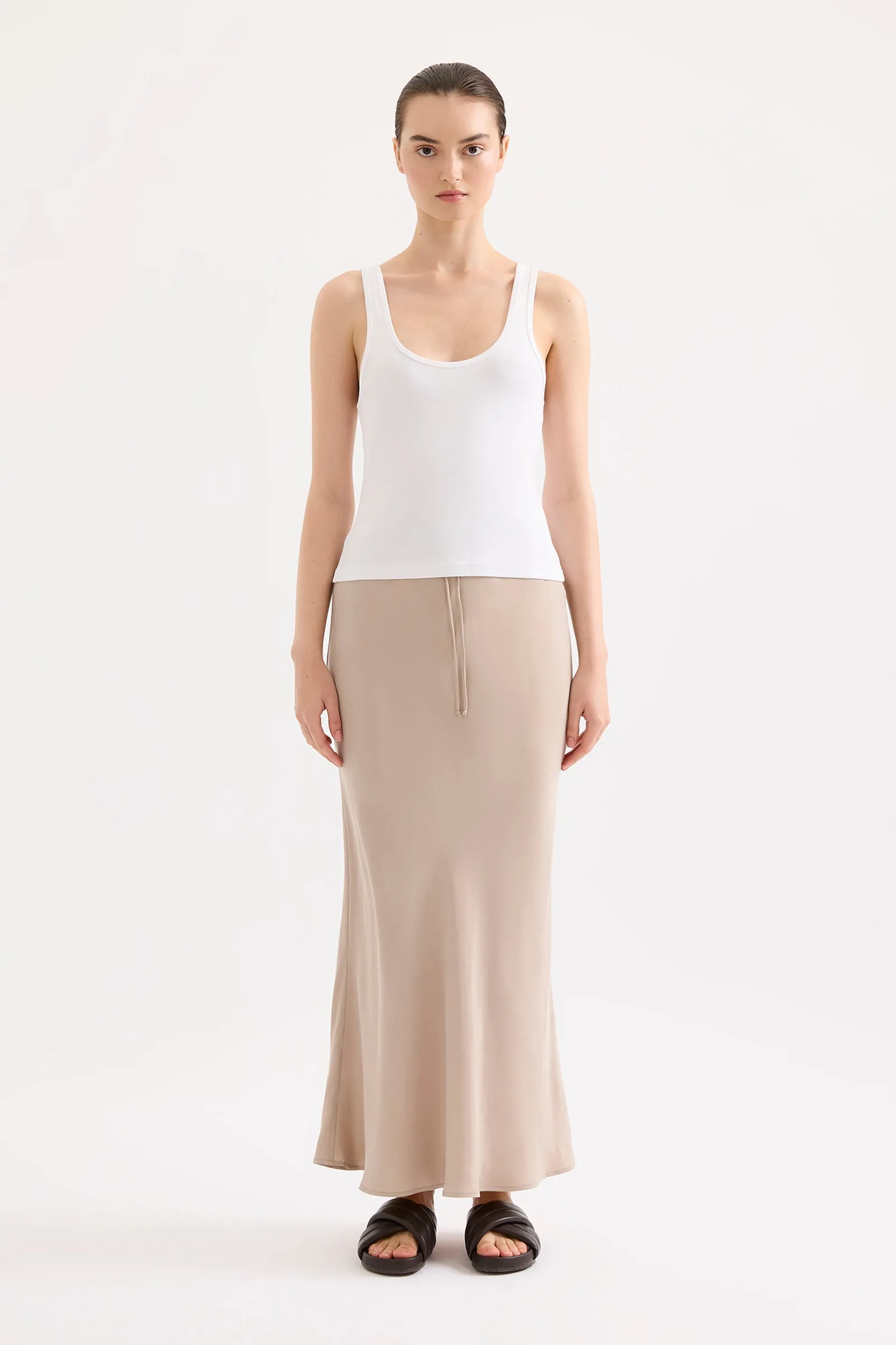 NIKKIA CUPRO MAXI SKIRT sold by Nude Lucy