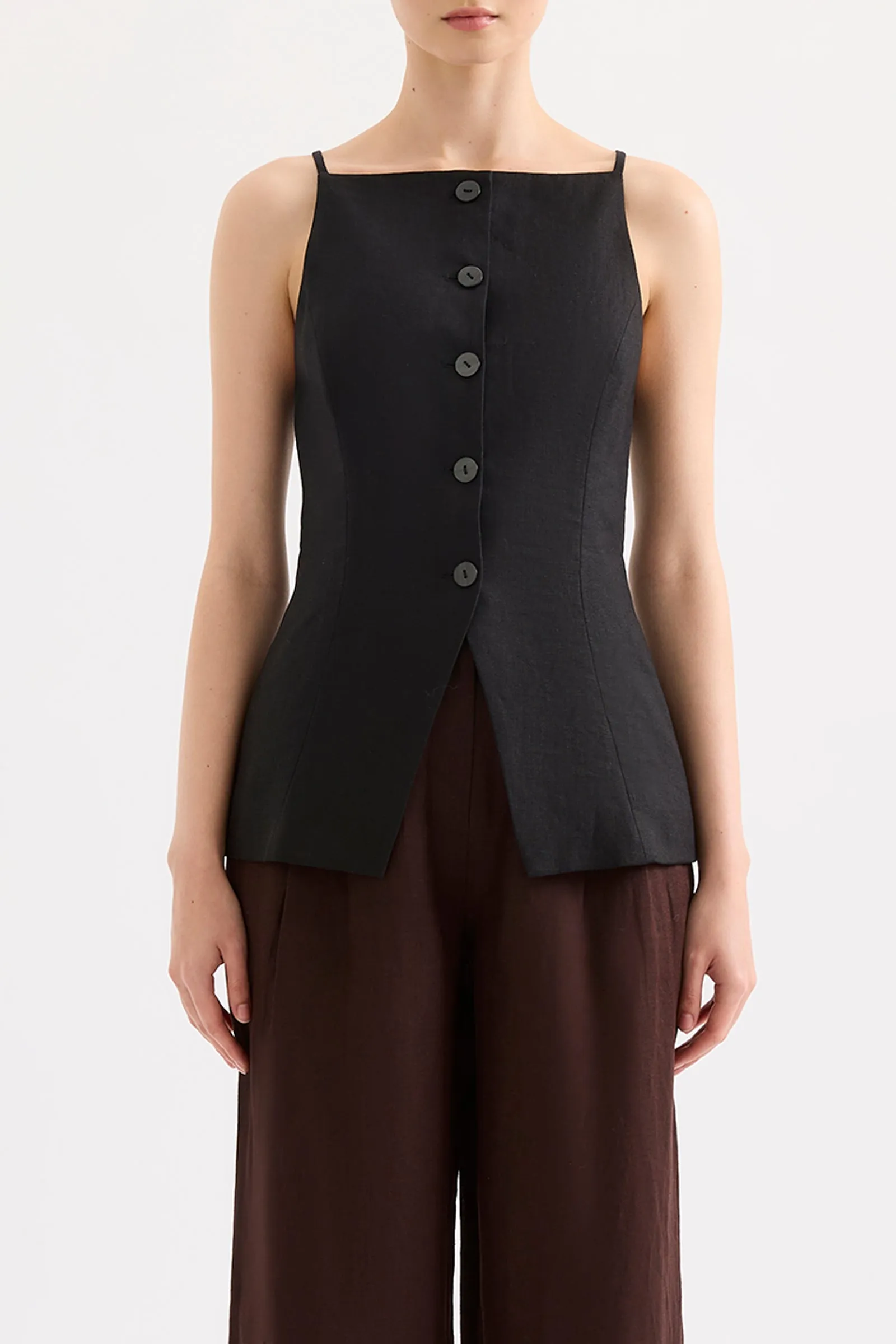 LAWRENCE LINEN VEST sold by Nude Lucy product image thumbnail 2