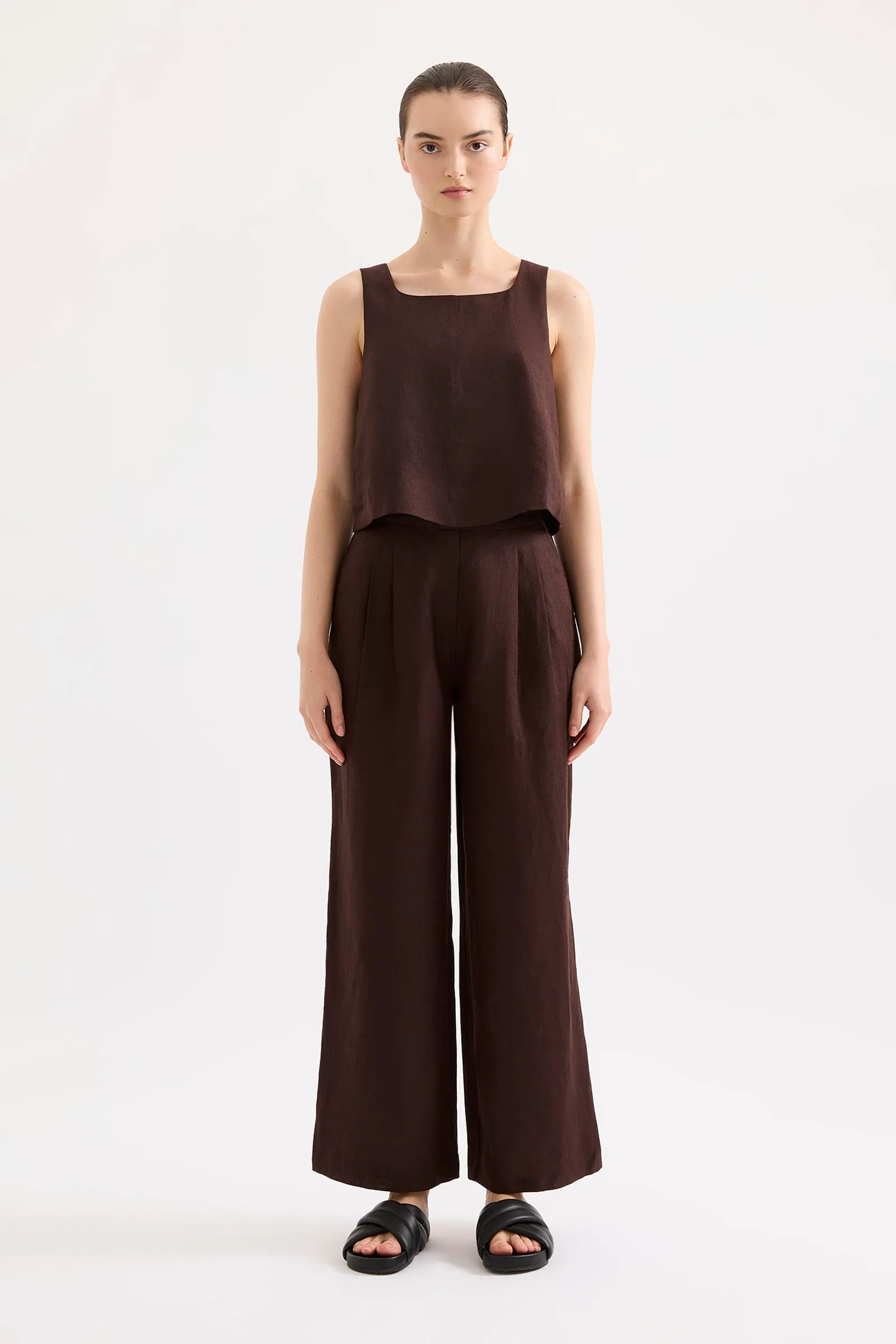 THILDA LINEN TOP sold by Nude Lucy