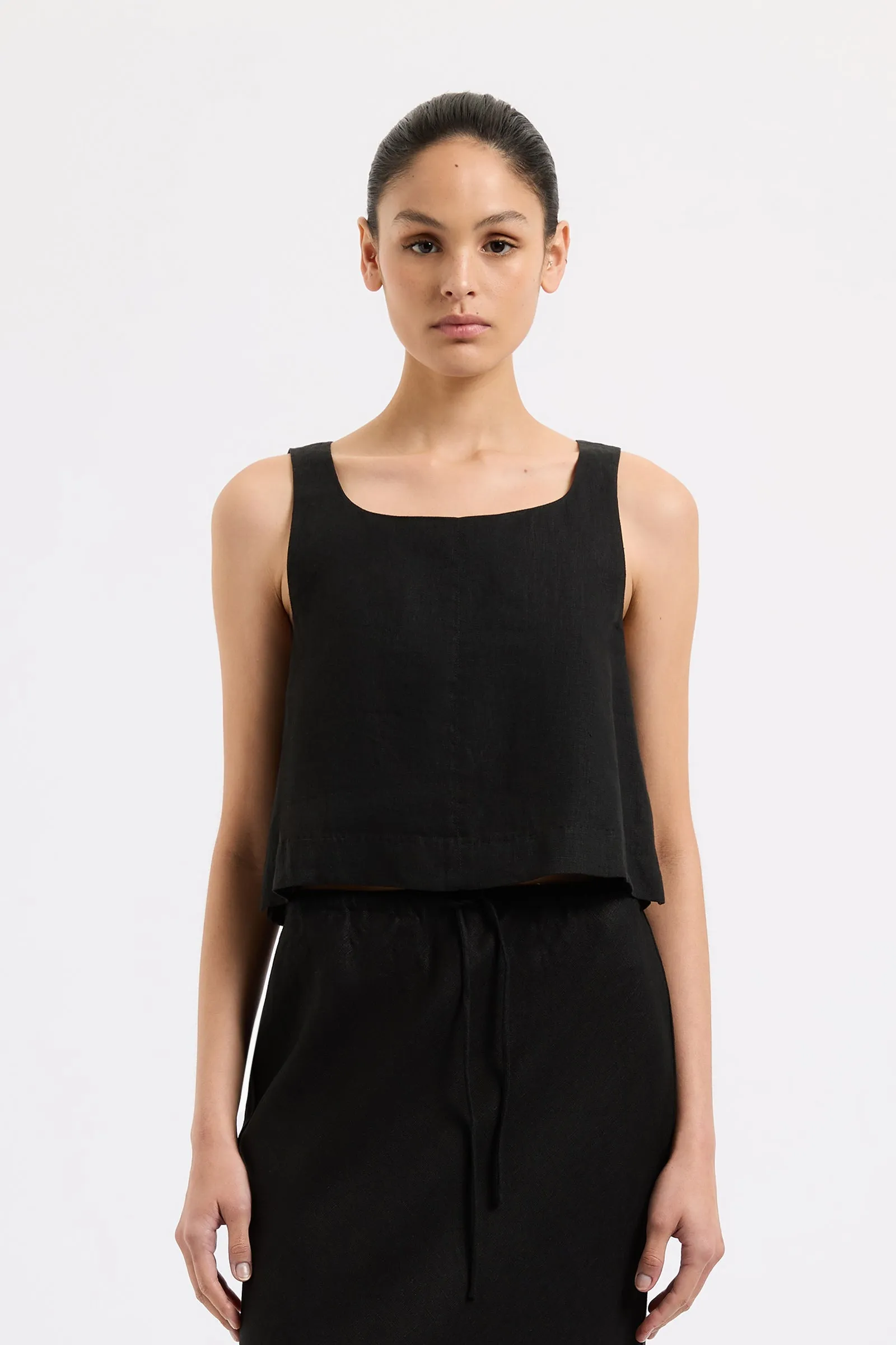 THILDA LINEN TOP sold by Nude Lucy