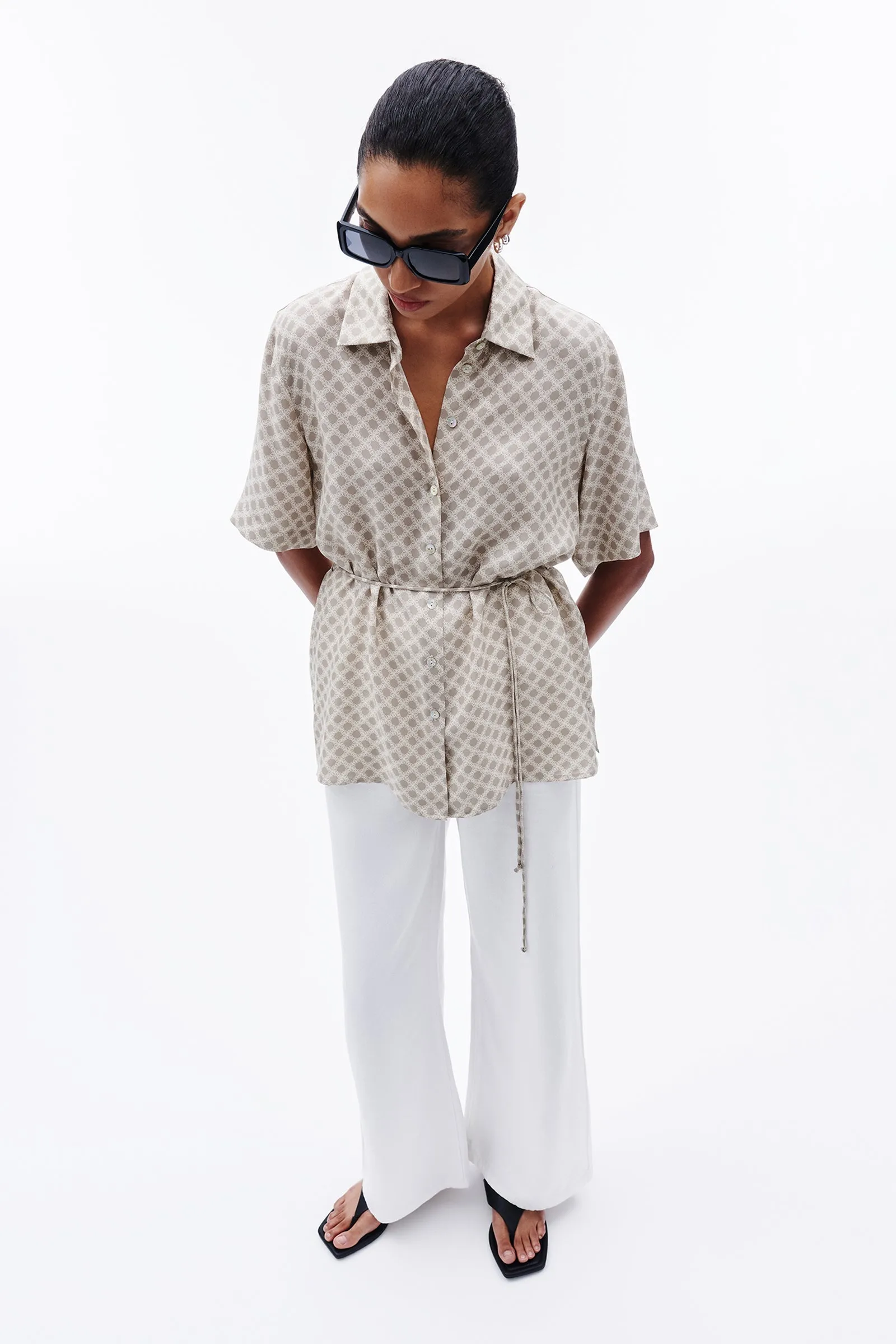 COSMOS CUPRO SHIRT sold by Nude Lucy