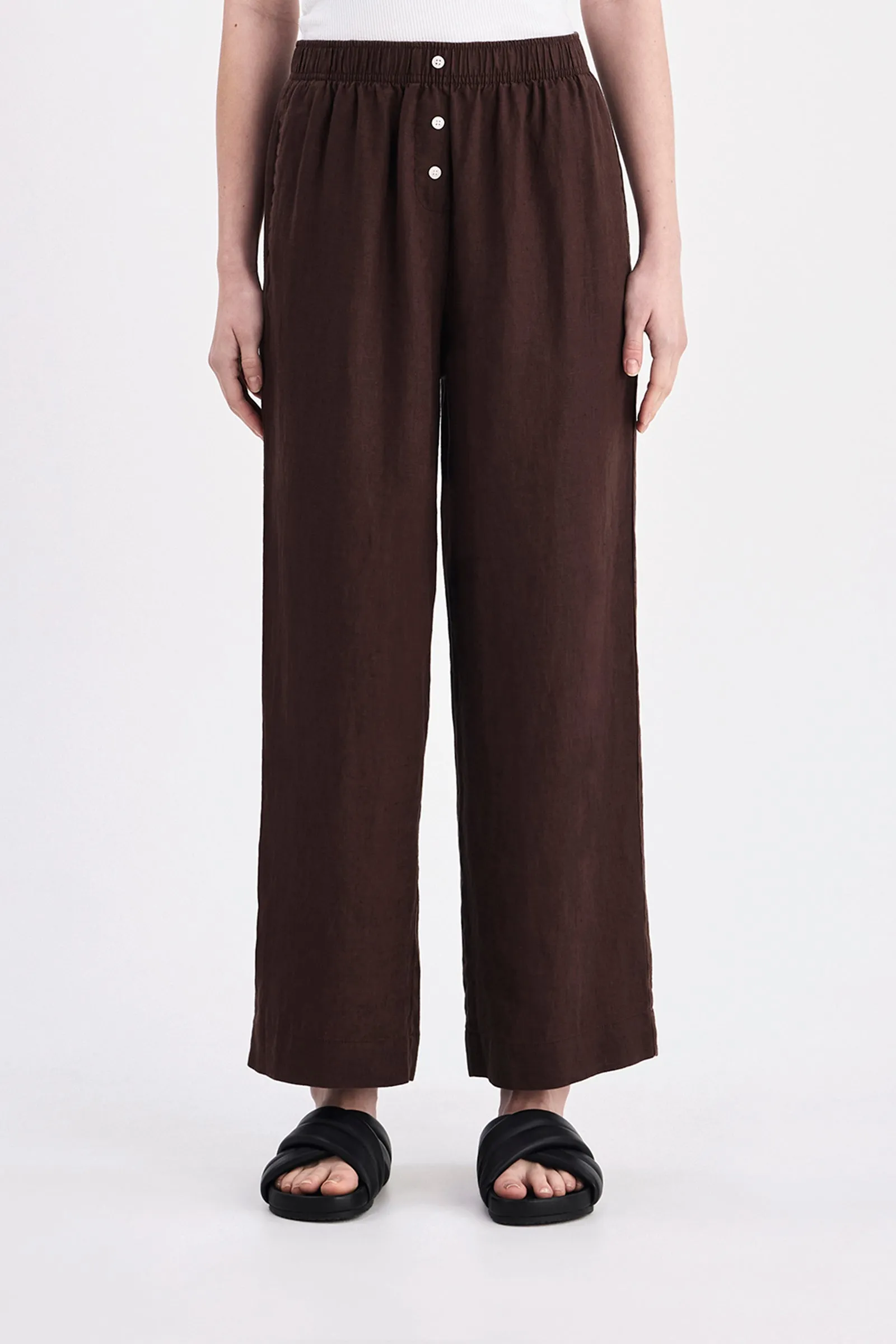 LOUNGE LINEN CROP PANT sold by Nude Lucy product image thumbnail 2