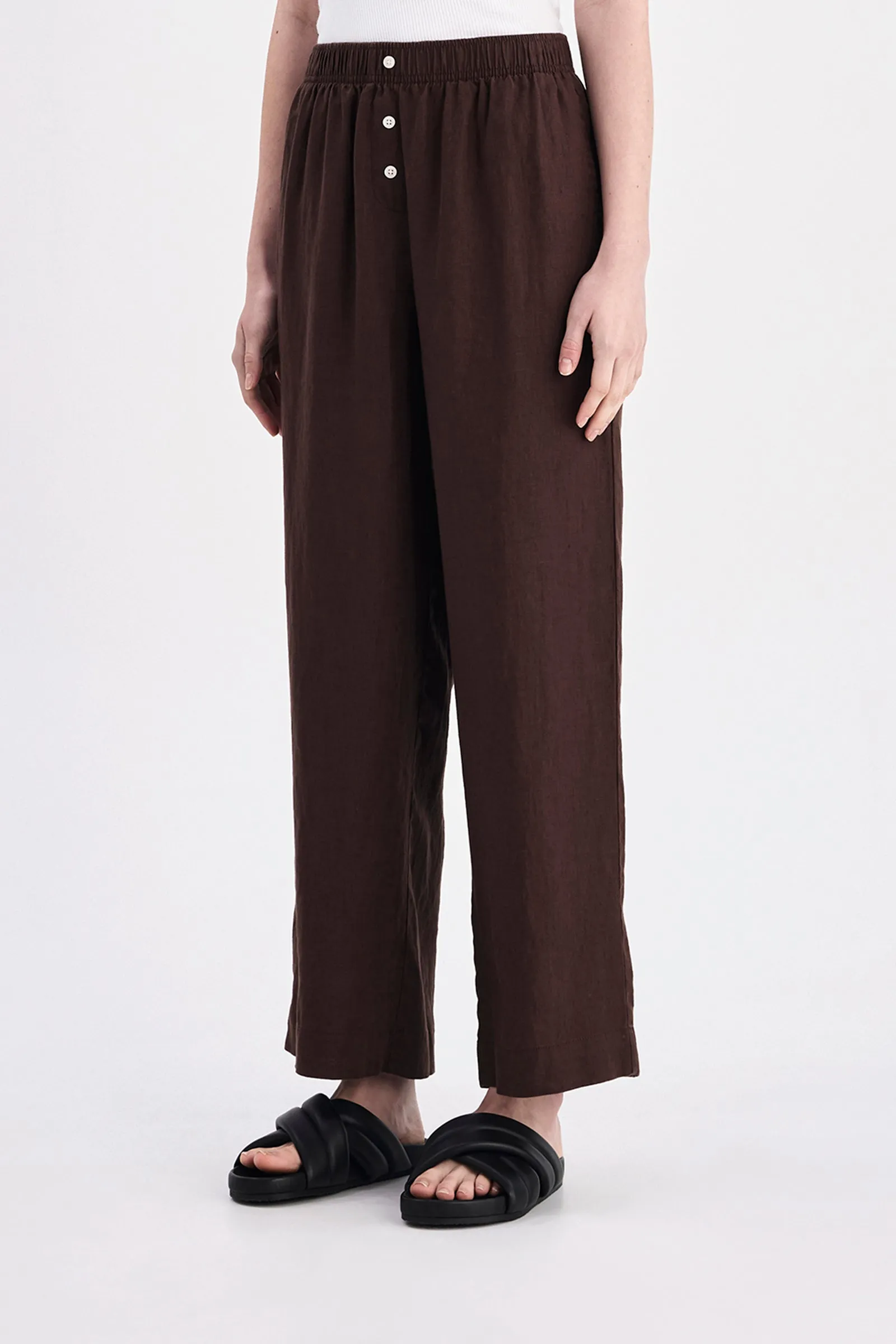 LOUNGE LINEN CROP PANT sold by Nude Lucy product image thumbnail 3