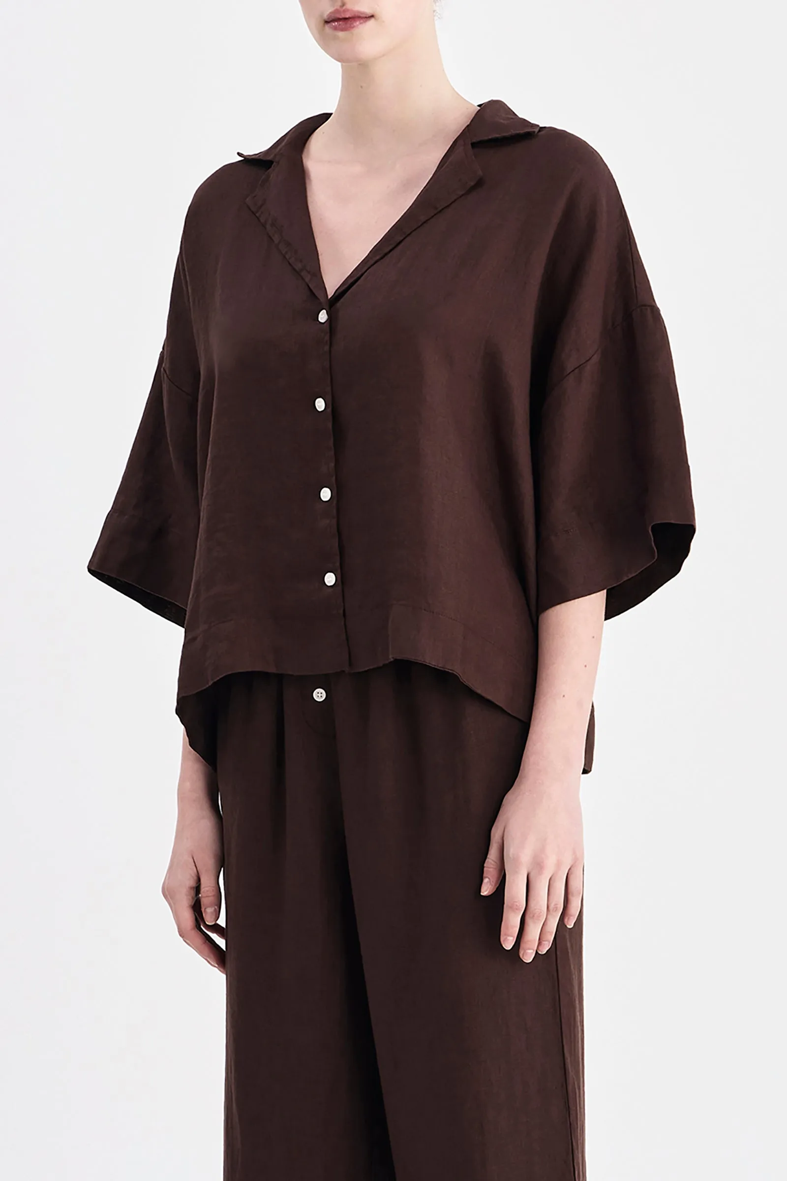 LOUNGE LINEN SHIRT sold by Nude Lucy product image thumbnail 3