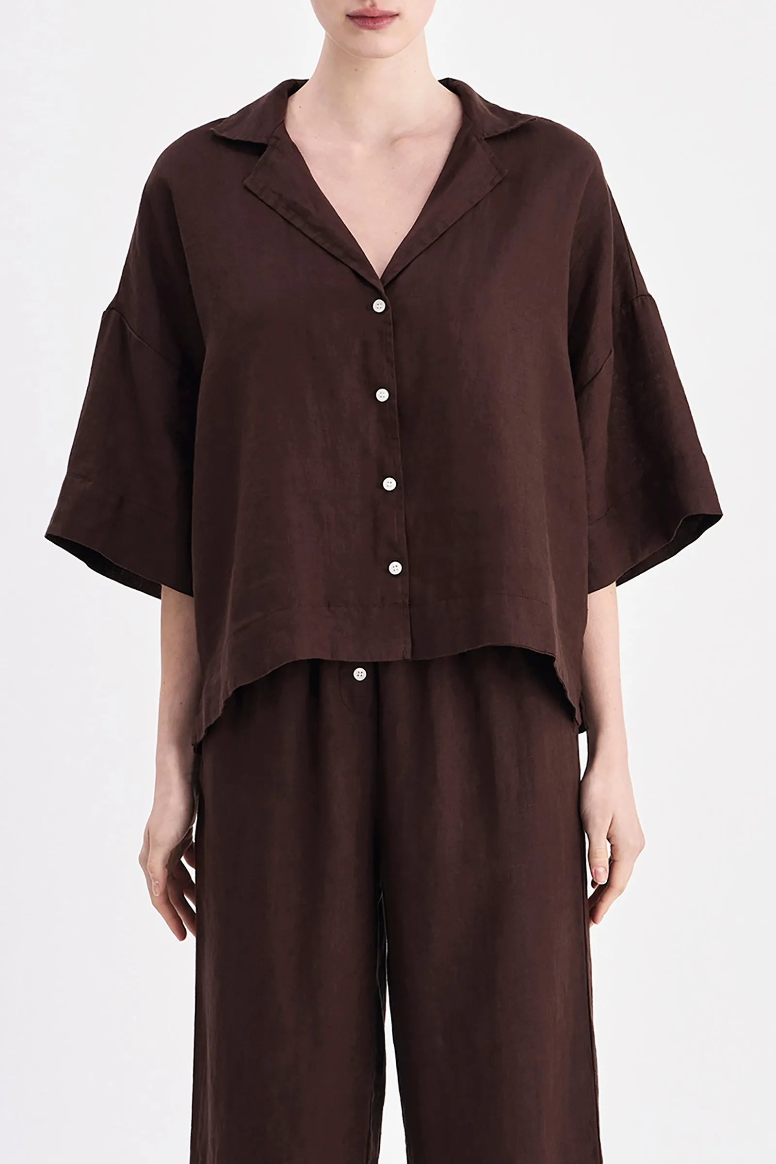 LOUNGE LINEN SHIRT sold by Nude Lucy product image thumbnail 2